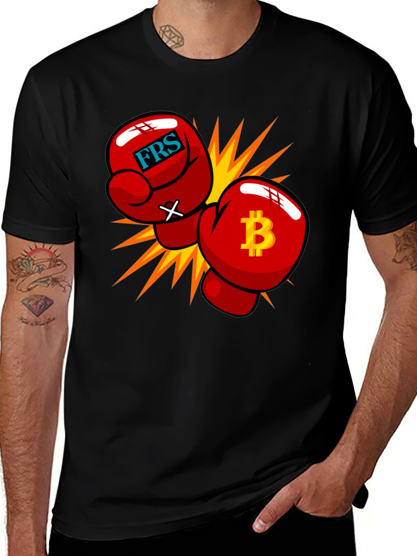 Bitcoin vs FRS Boxing Gloves T-Shirt