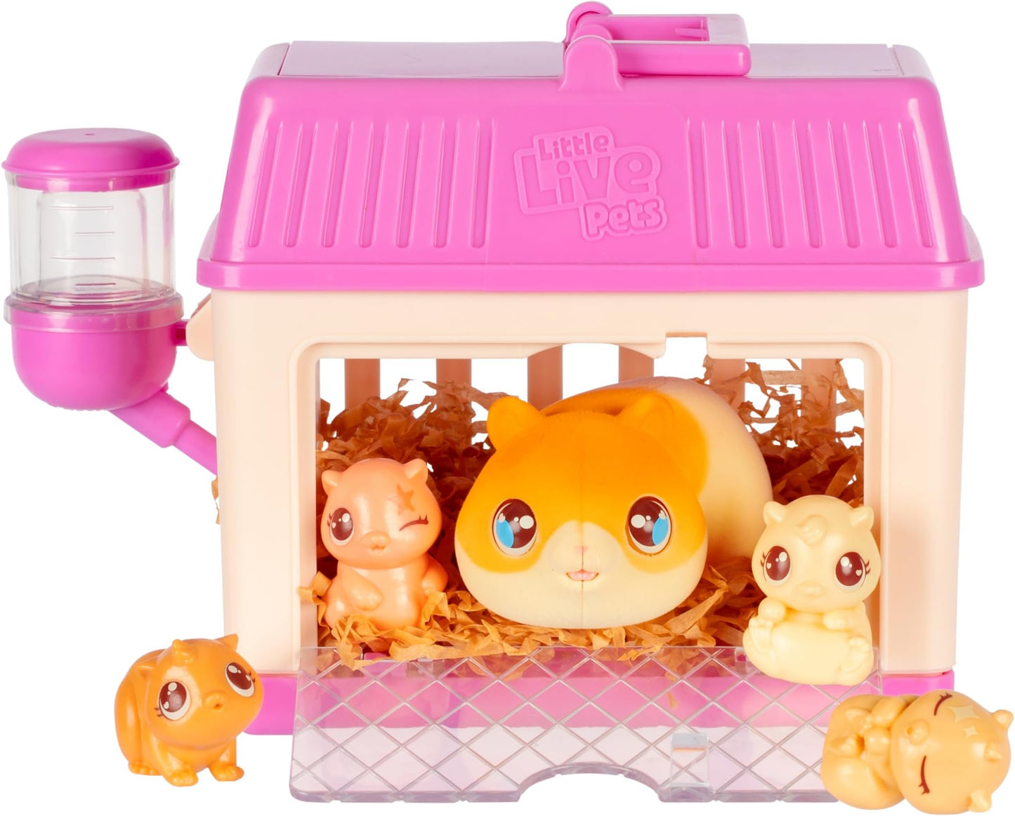 LLP Little Live Pets Mama Surprise Minis Hamster Toy, Care For Your Mama Hamster in Their Hutch To Reveal 2, 3, or 4 Mini Babies
