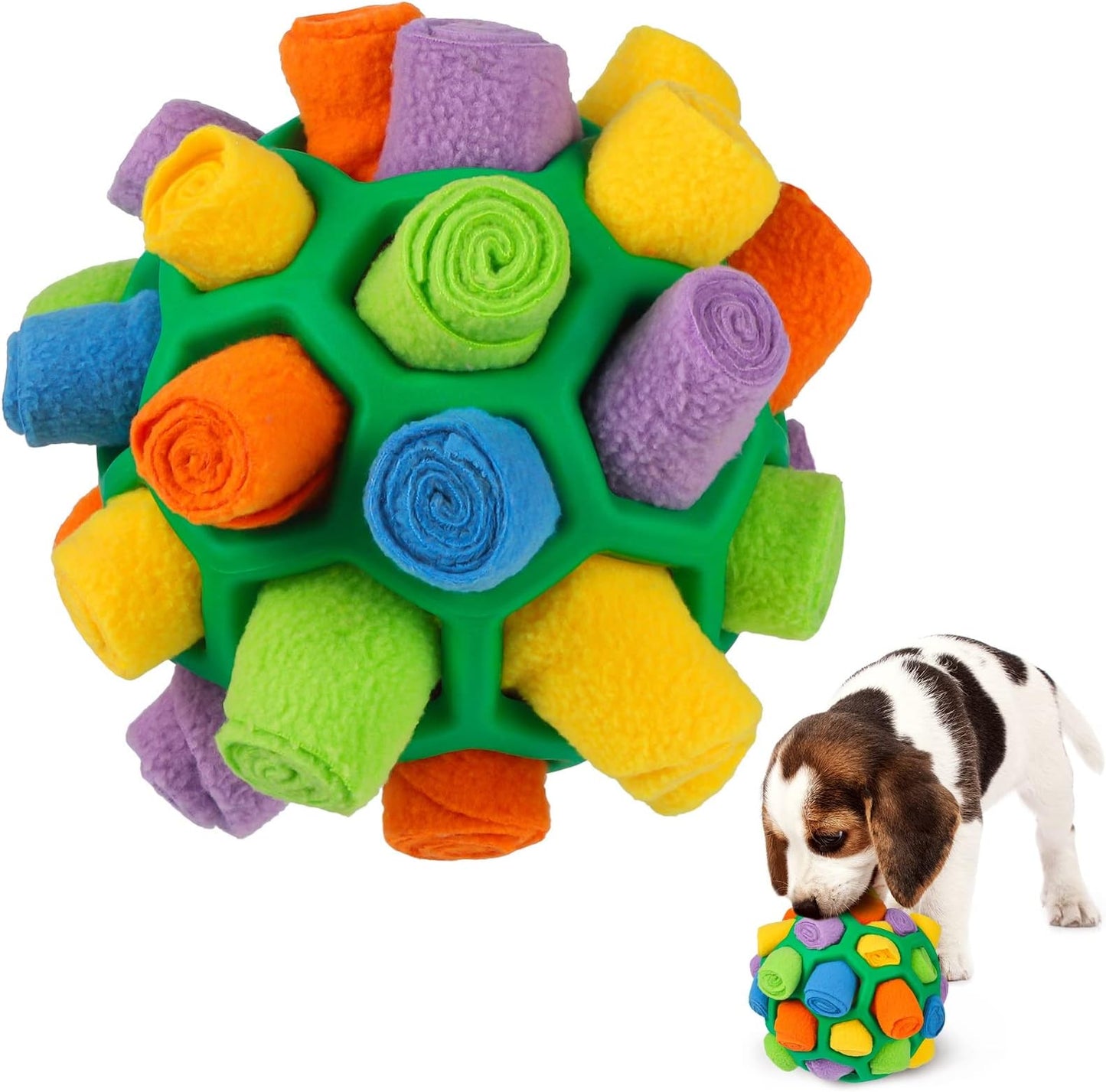 Snuffle Ball for Dogs Toys, Interactive Dog Puzzle Toys Educational Foraging Toy Slow Feeder,Bite Resistant Pet Snuffle Ball Toy Dog Toys for Puppy Small Medium Size Dogs