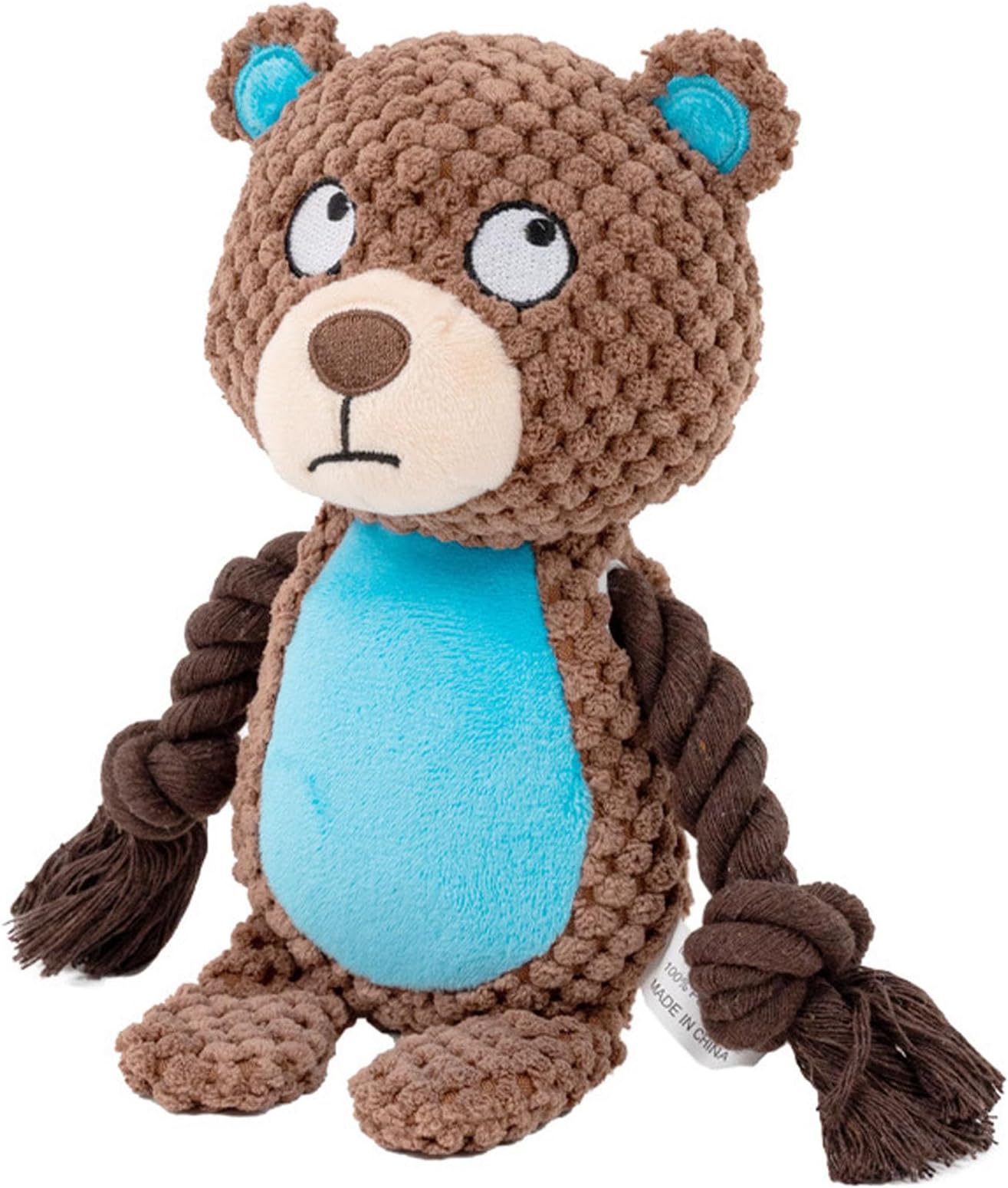 Pet Toy Dog Squeaky Plush Interactive Training Small Medium Large Dog Educational Toy (Brown)