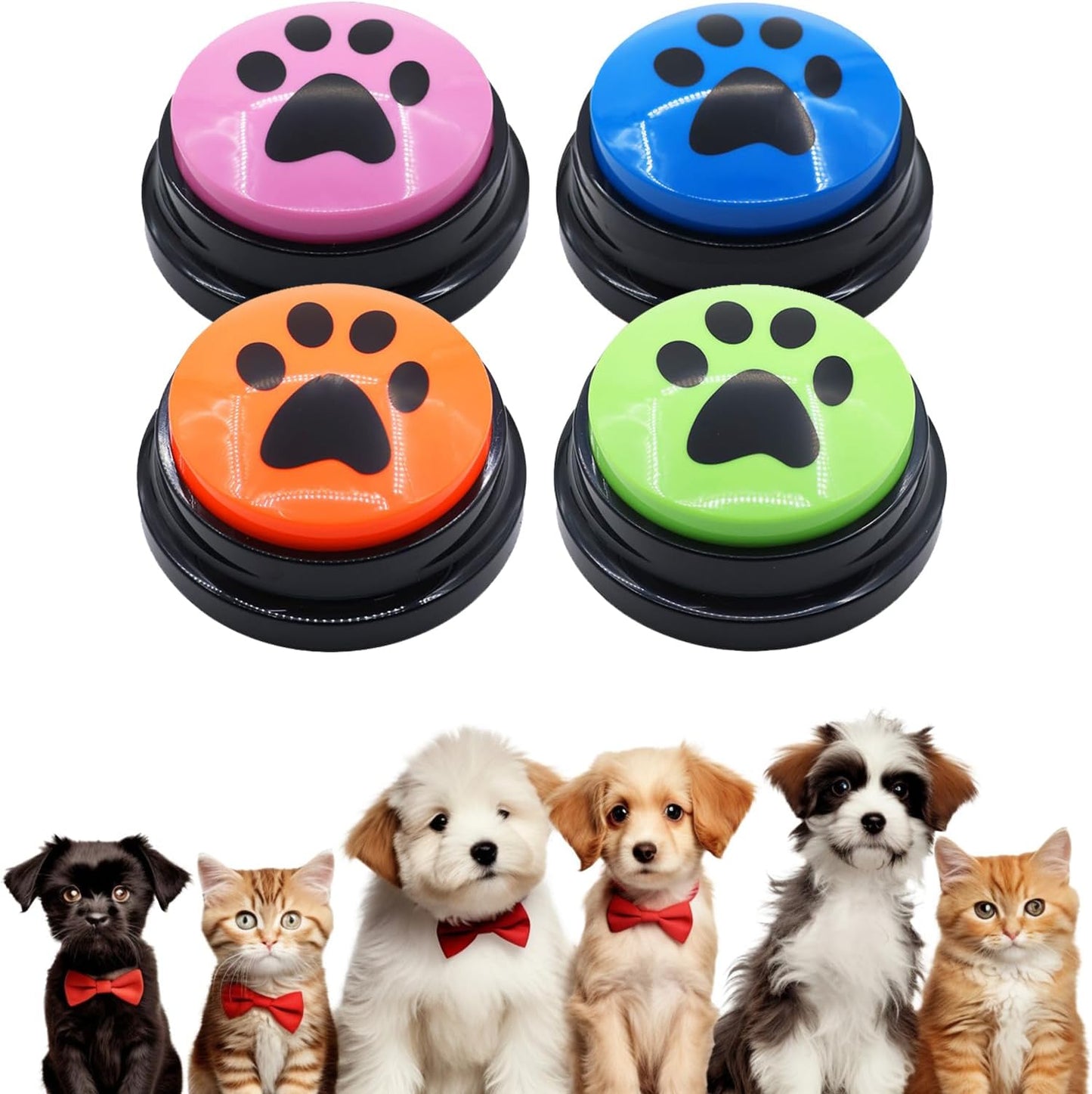 Pet Recording Button, Dog Conversation Button, Communication Button, Recording Button, 30-Second Recording, Dog Recording Button, Recordable Button for Dogs, Recording and Playback Toy, Voice