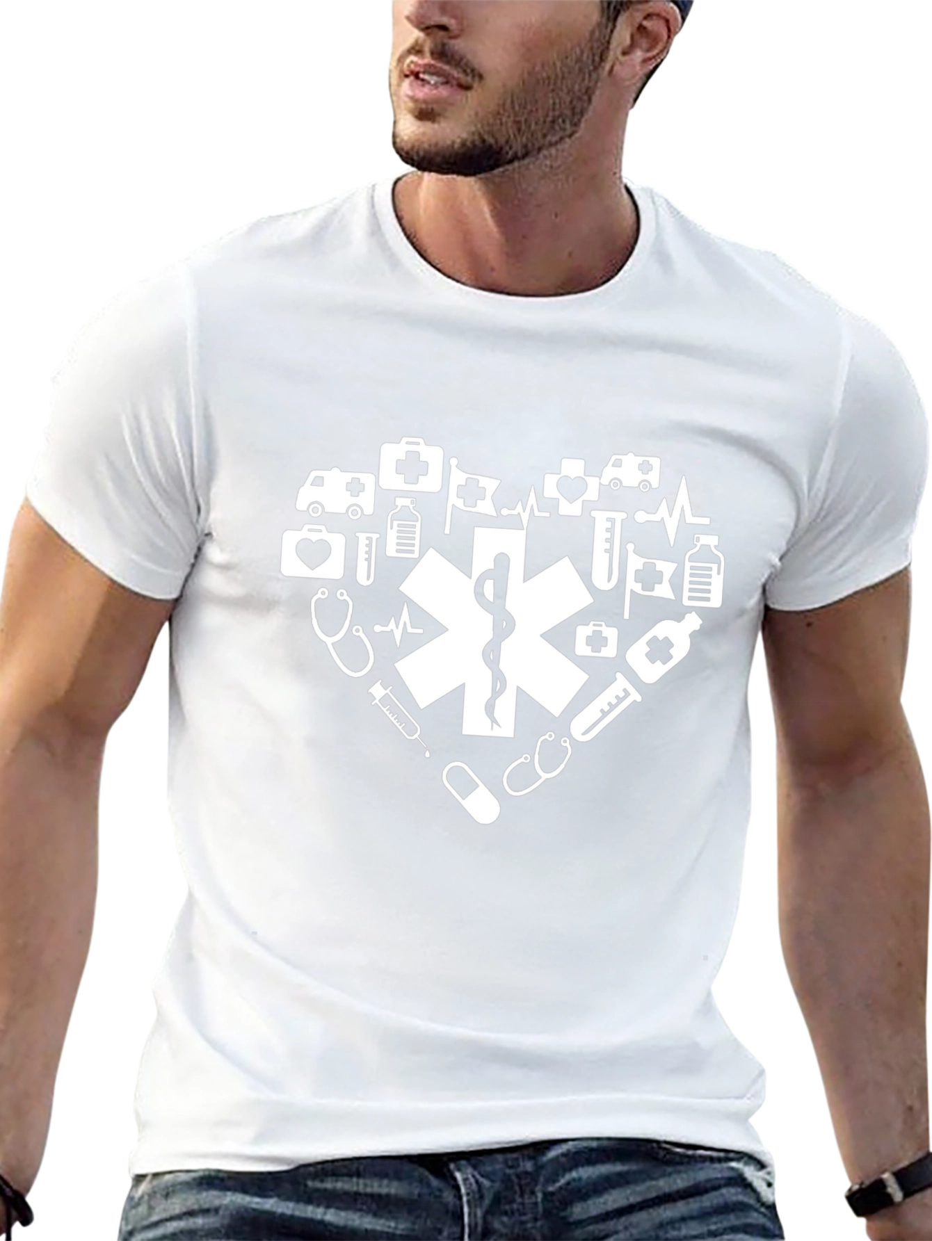 Medical Heart T-Shirt - EMT Doctor Nurse Tee