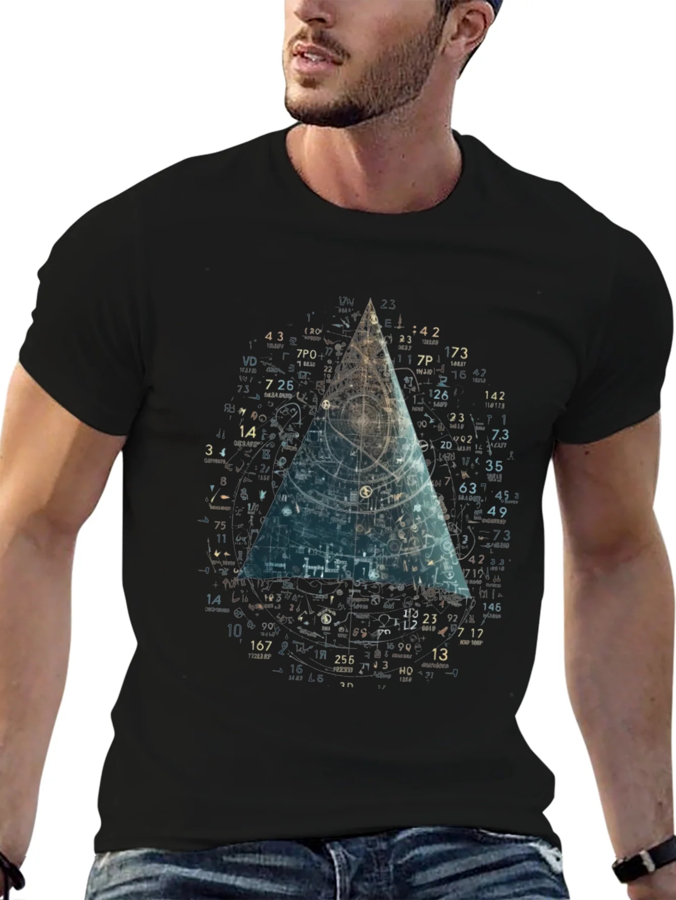 Geometric Blueprint Tee - Modern Graphic T-Shirt