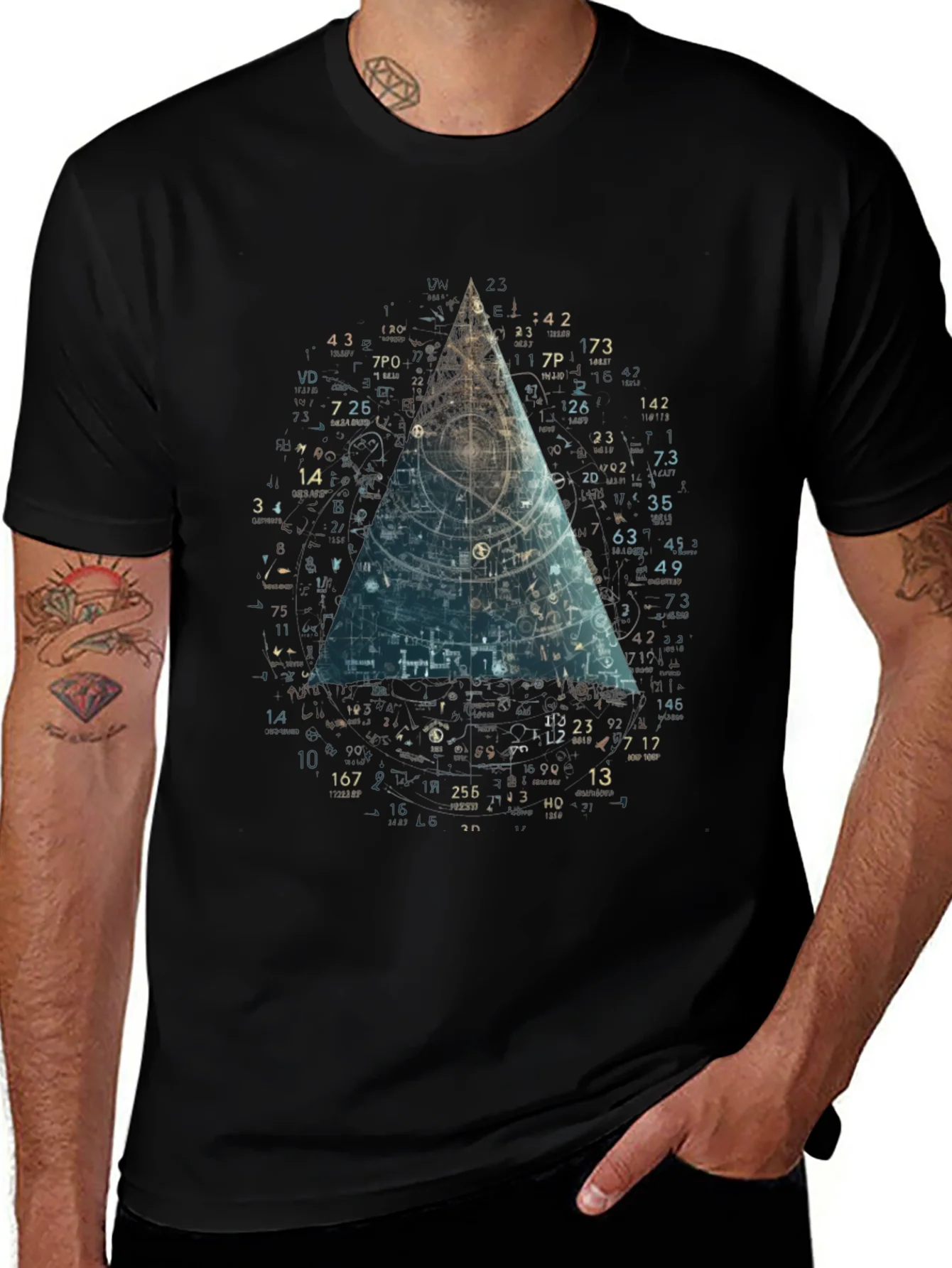 Geometric Blueprint Tee - Modern Graphic T-Shirt