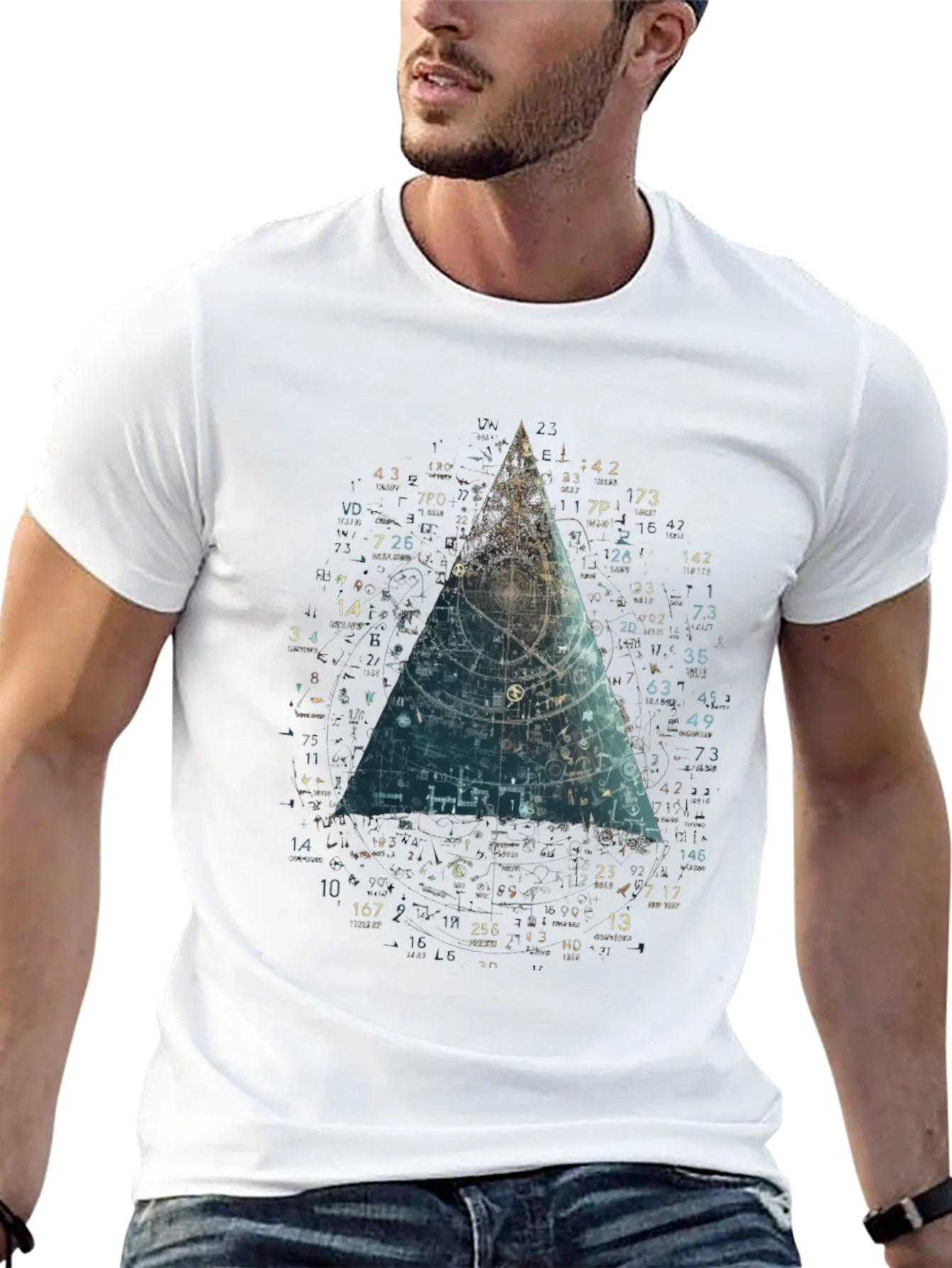 Geometric Blueprint Tee - Modern Graphic T-Shirt