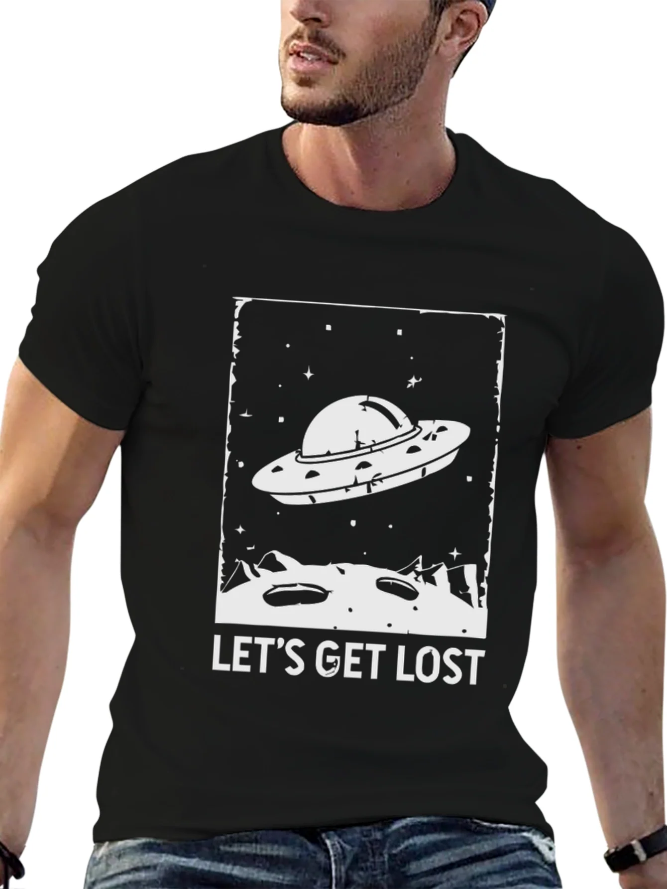 Lets Get Lost UFO Graphic T-Shirt