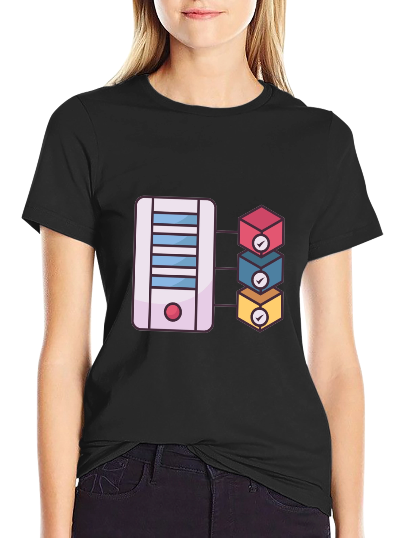 Server Rack T-Shirt: Cloud Computing Design