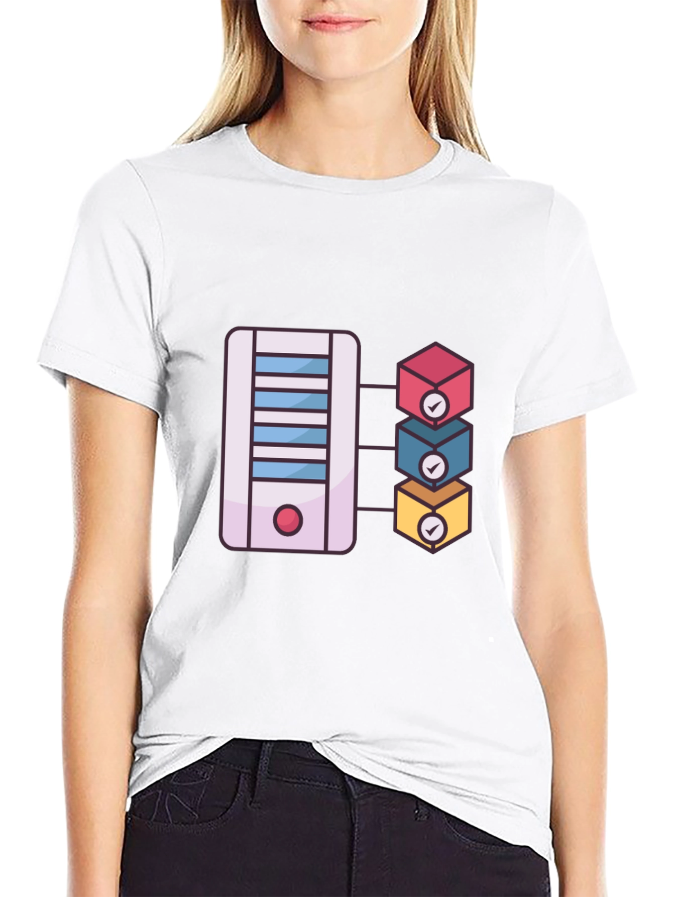 Server Rack T-Shirt: Cloud Computing Design