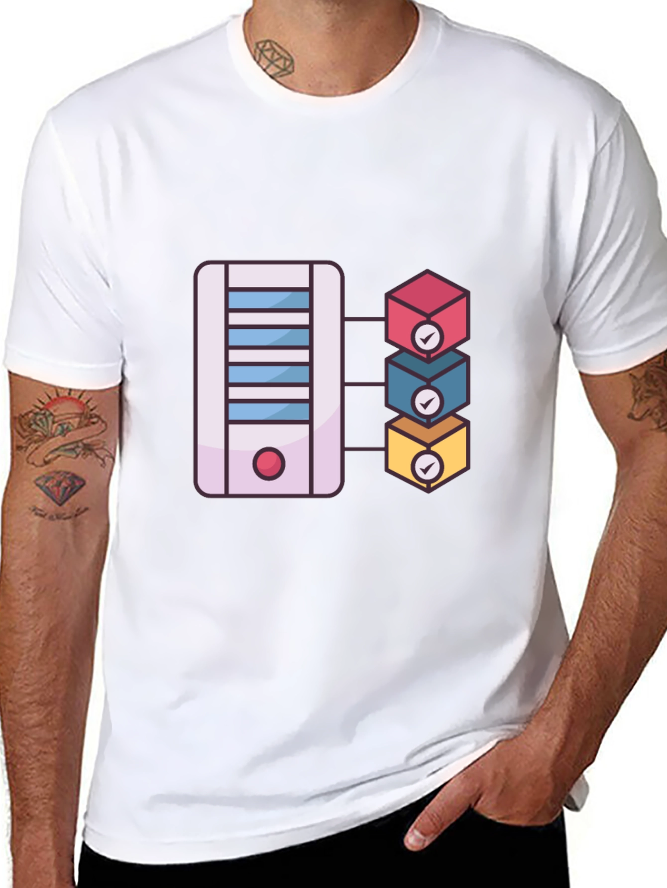 Server Rack T-Shirt: Cloud Computing Design