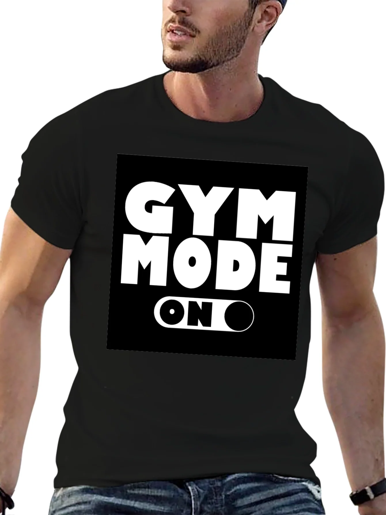 Gym Mode On Black T-Shirt