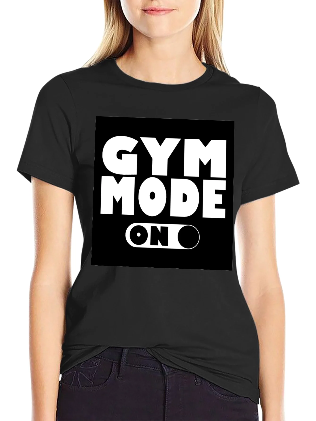Gym Mode On Black T-Shirt