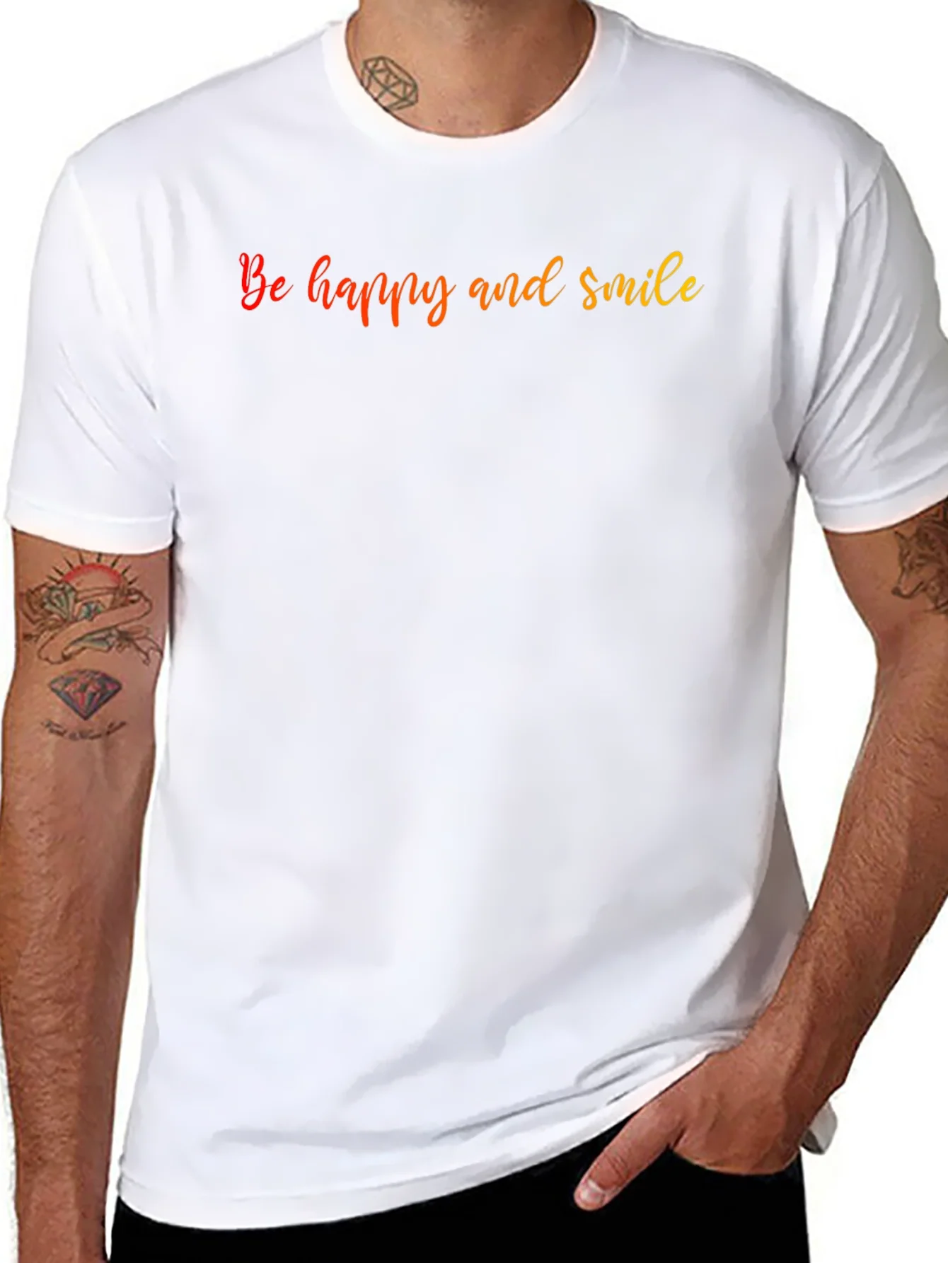 Be Happy and Smile Graphic T-Shirt