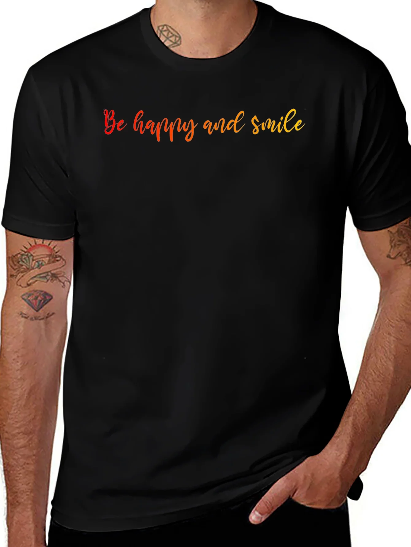 Be Happy and Smile Graphic T-Shirt