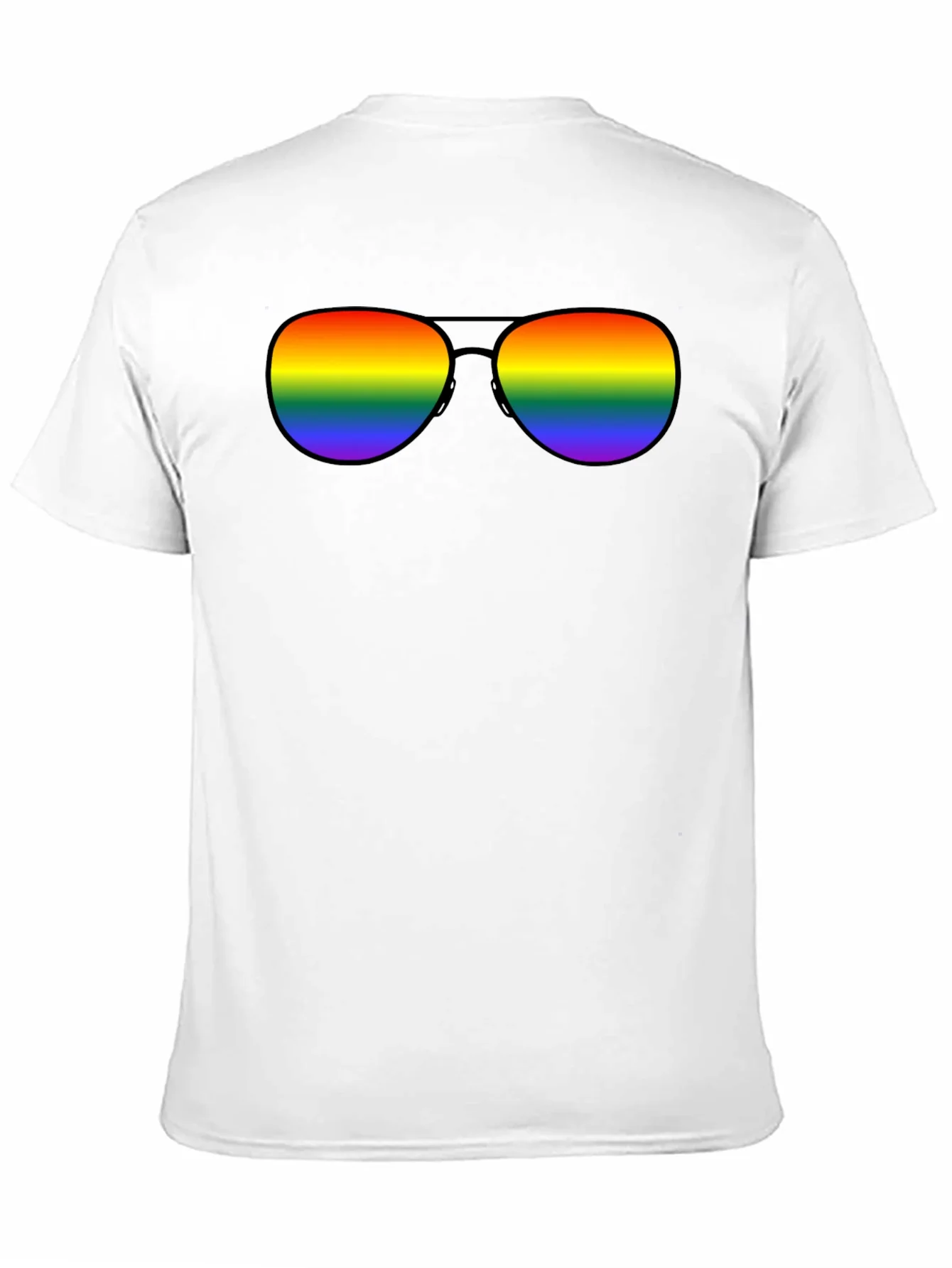 Rainbow Sunglasses Black T-Shirt