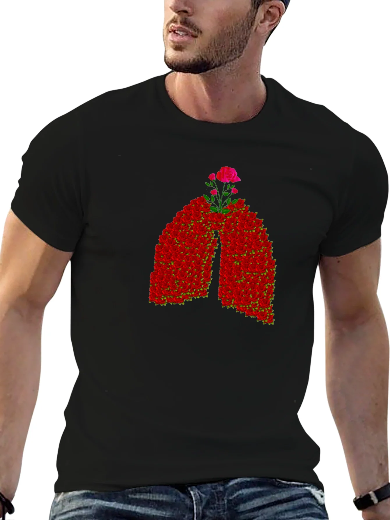 Floral Lungs Graphic Tee - Breathe Easy