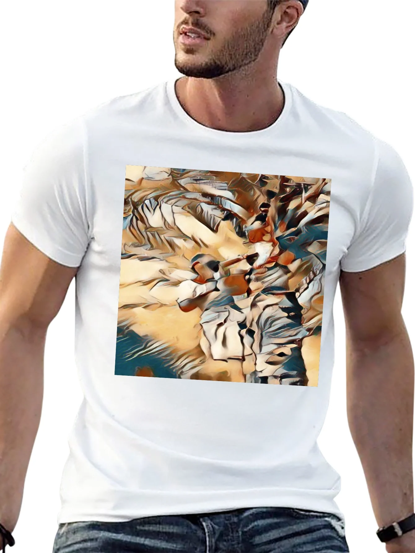 Abstract Art Graphic Tee - Modern Black T-Shirt