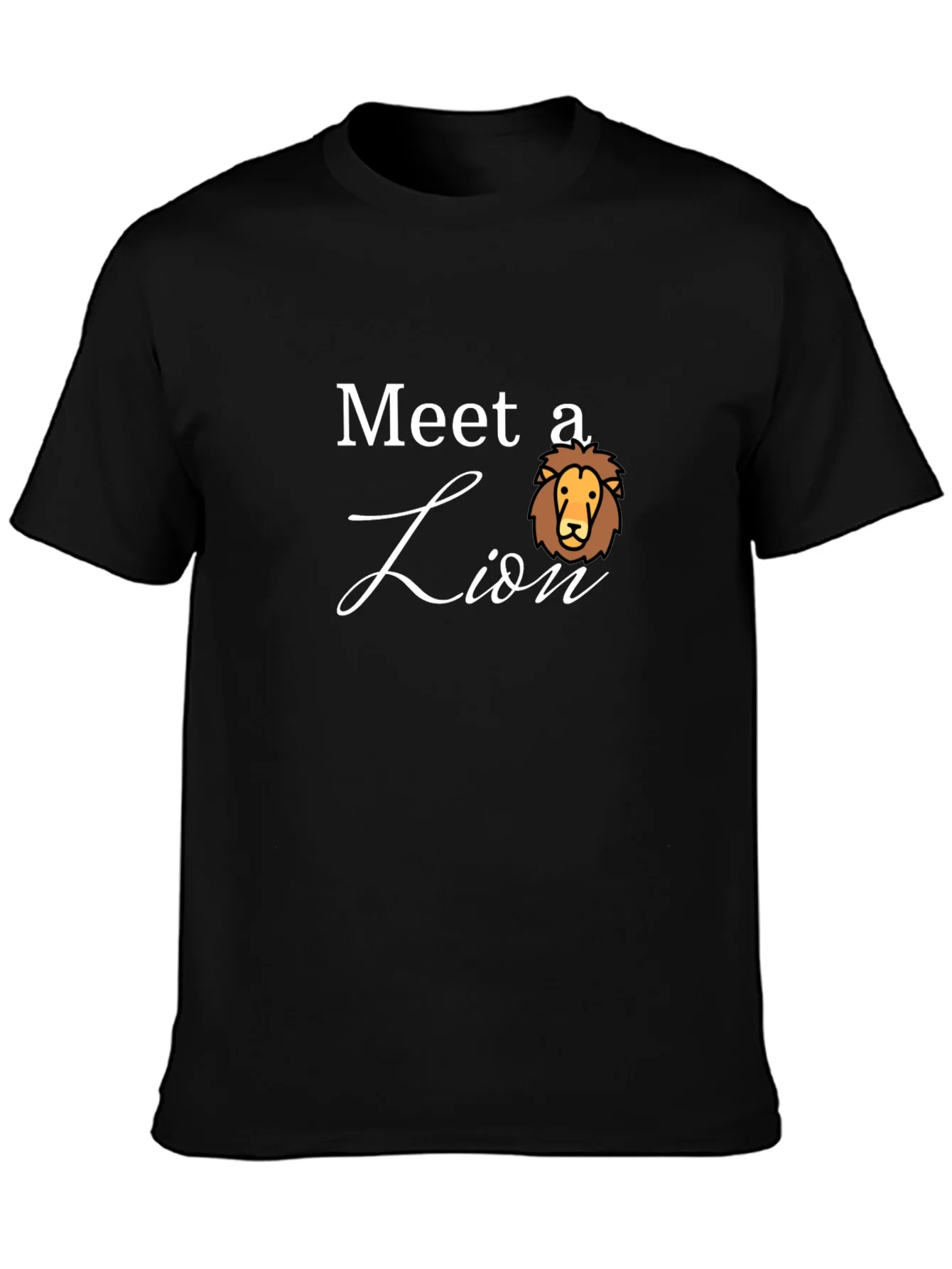 Meet a Lion Graphic Tee - Black
