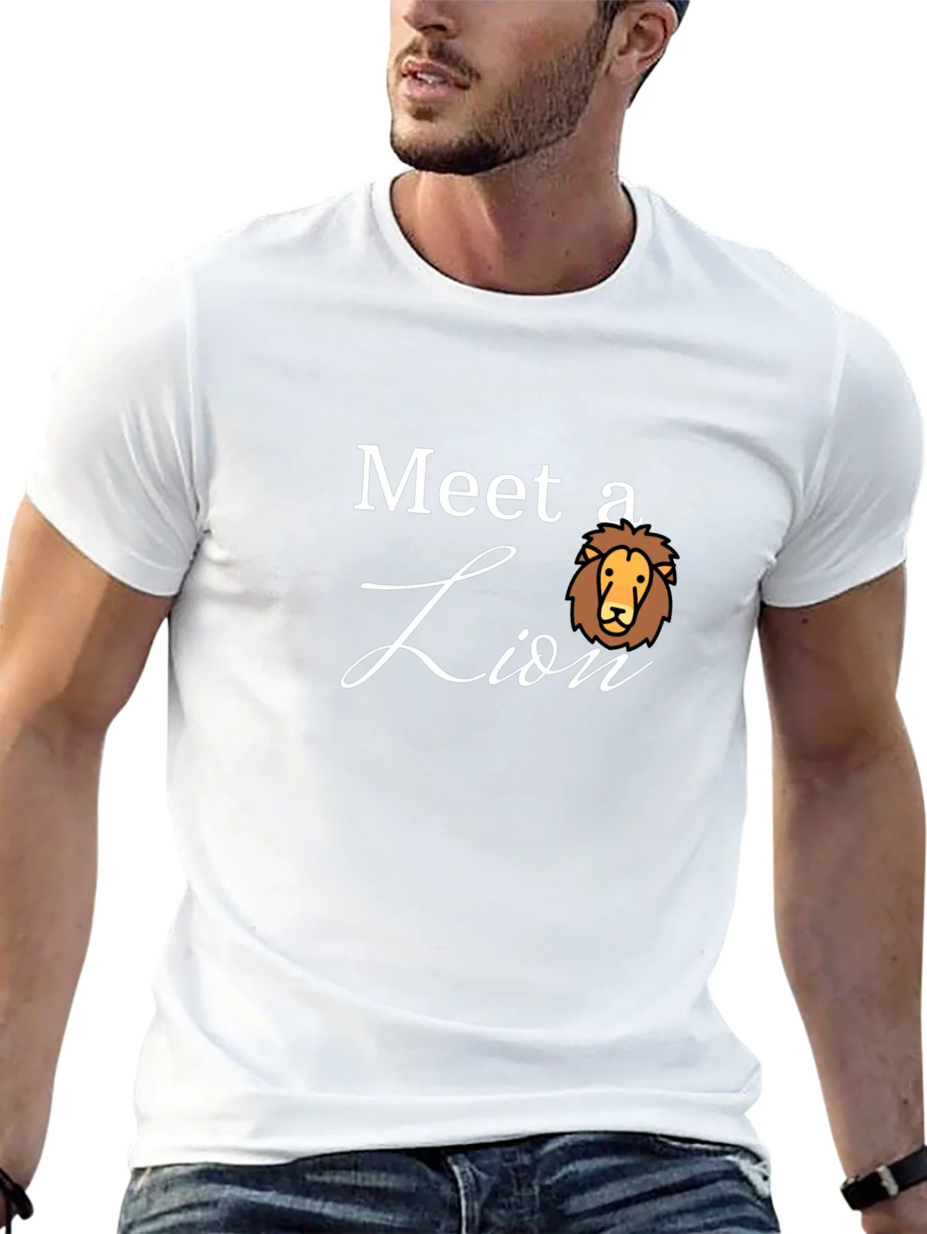 Meet a Lion Graphic Tee - Black