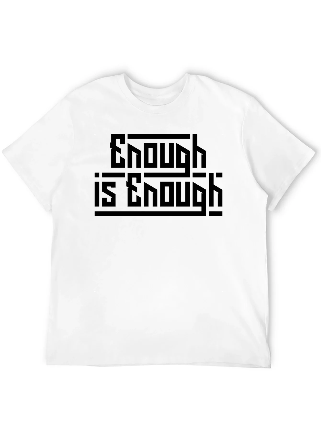 Enough is Enough Graphic Black T-Shirt