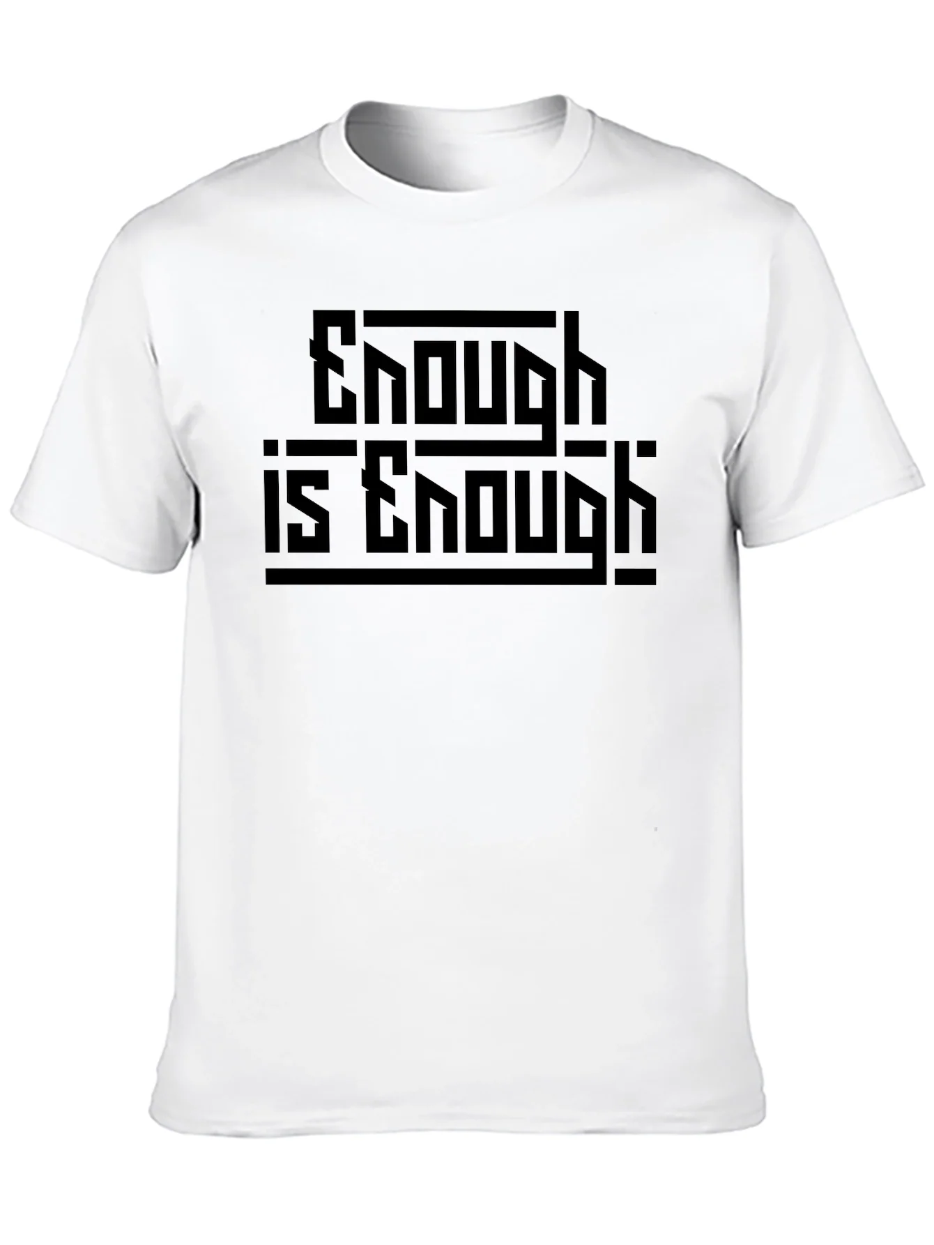 Enough is Enough Graphic Black T-Shirt