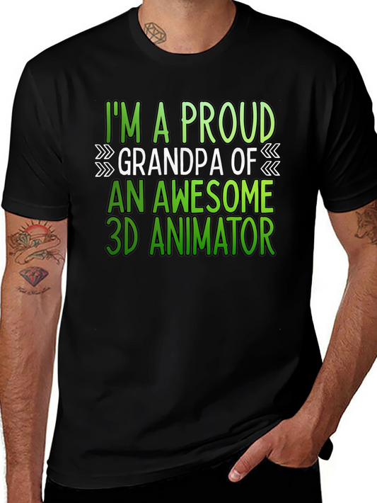 Proud Grandpa 3D Animator T-Shirt