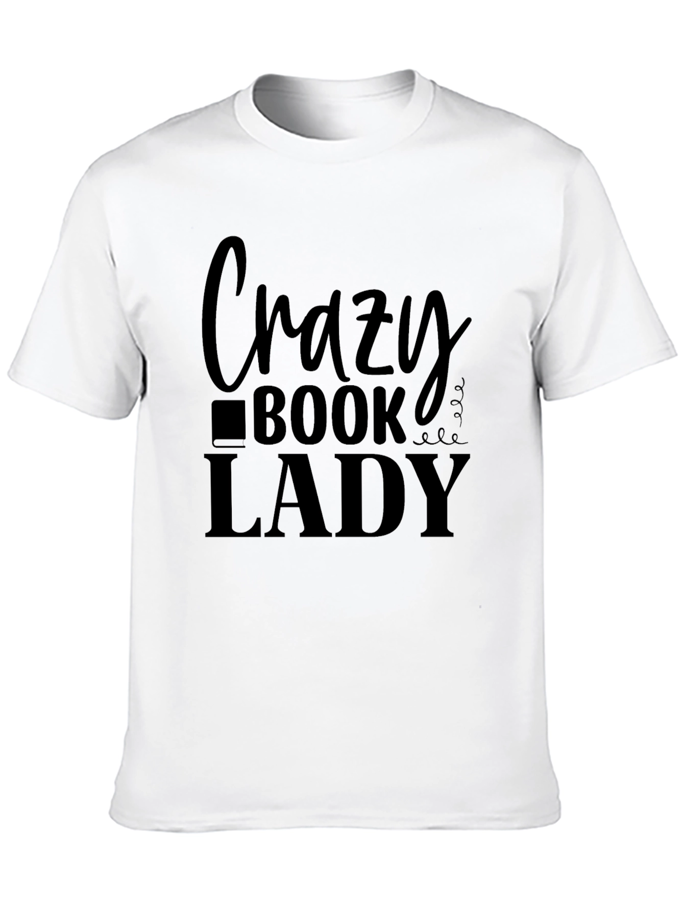 Crazy Book Lady T-Shirt - Black