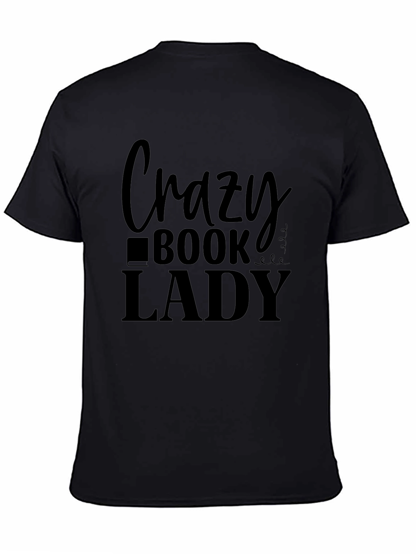 Crazy Book Lady T-Shirt - Black