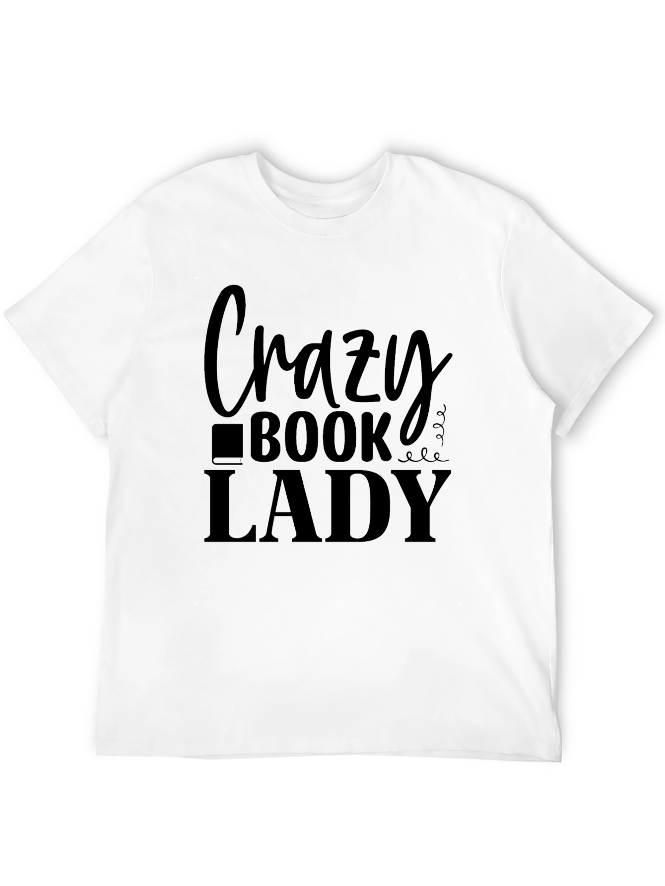 Crazy Book Lady T-Shirt - Black