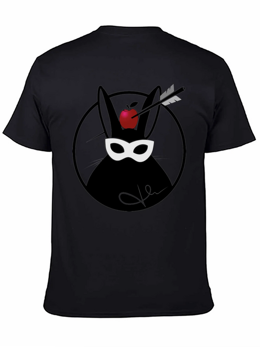 Arrow Through Apple Bunny Graphic T-Shirt