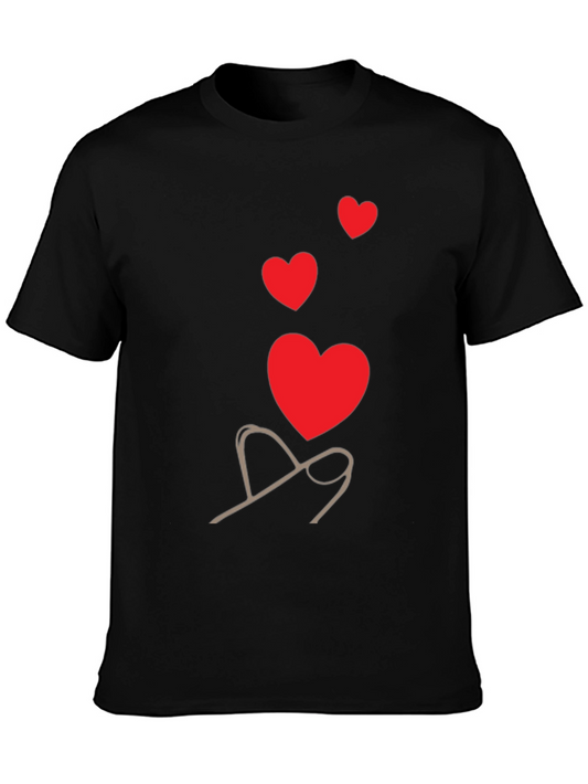 Heart Graphic Black T-Shirt