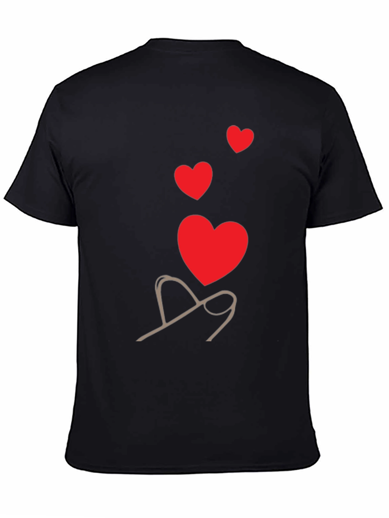 Heart Graphic Black T-Shirt
