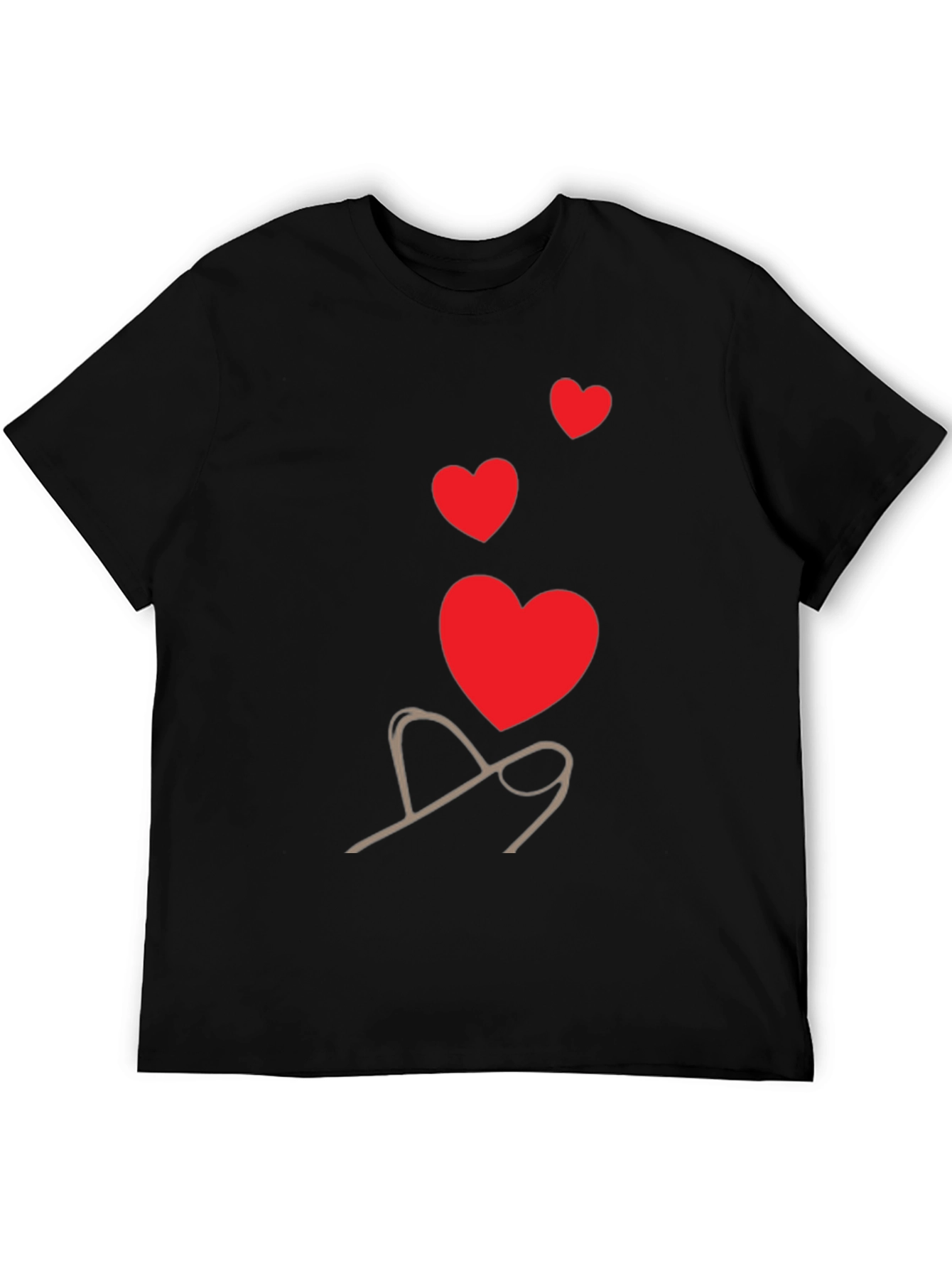 Heart Graphic Black T-Shirt