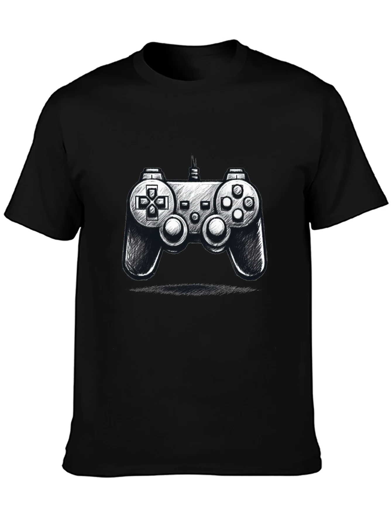 Gamer Style: Black Controller Graphic Tee