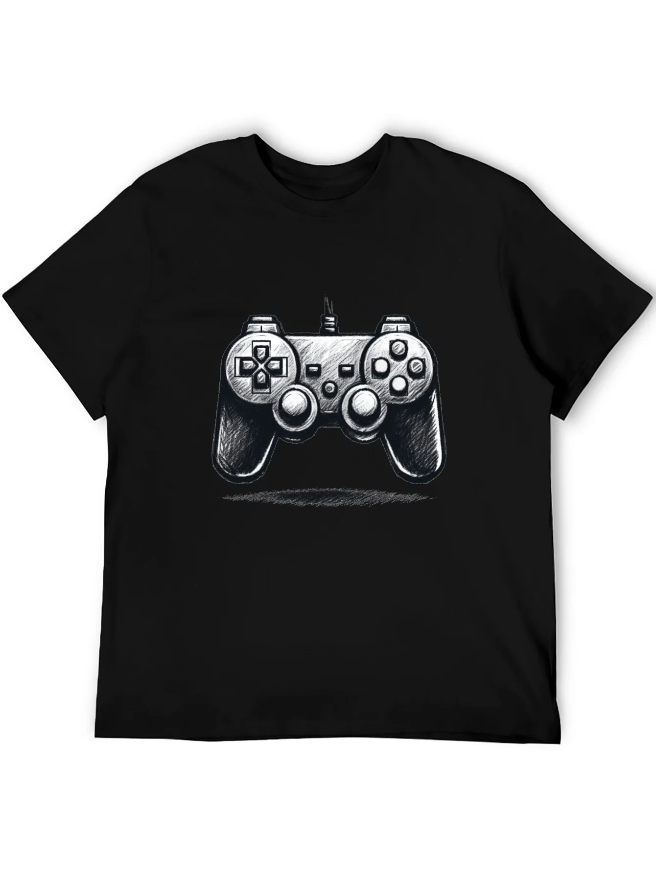Gamer Style: Black Controller Graphic Tee