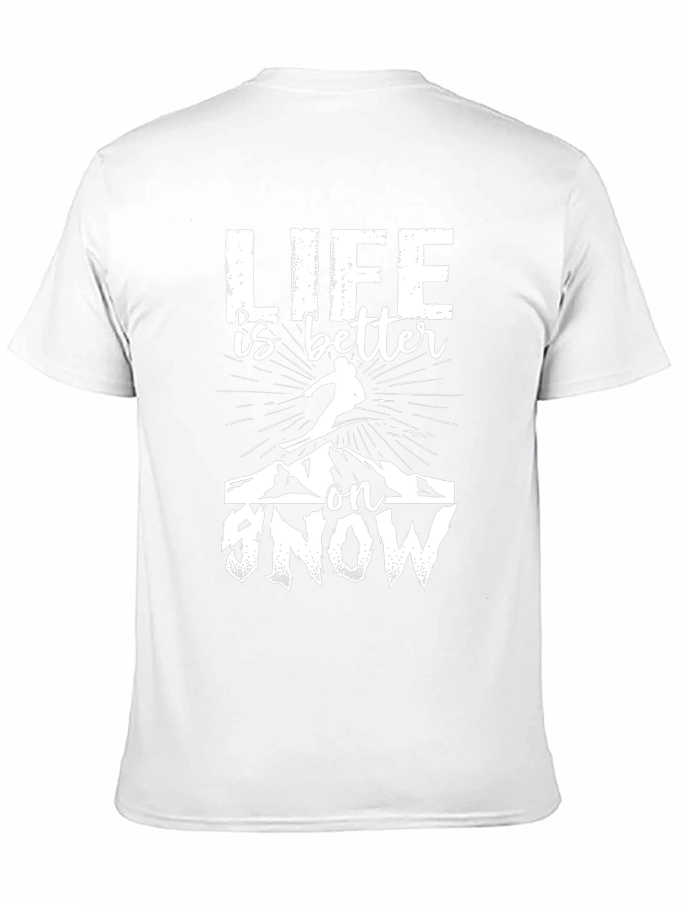Life Is Better On Snow Graphic Tee - Black