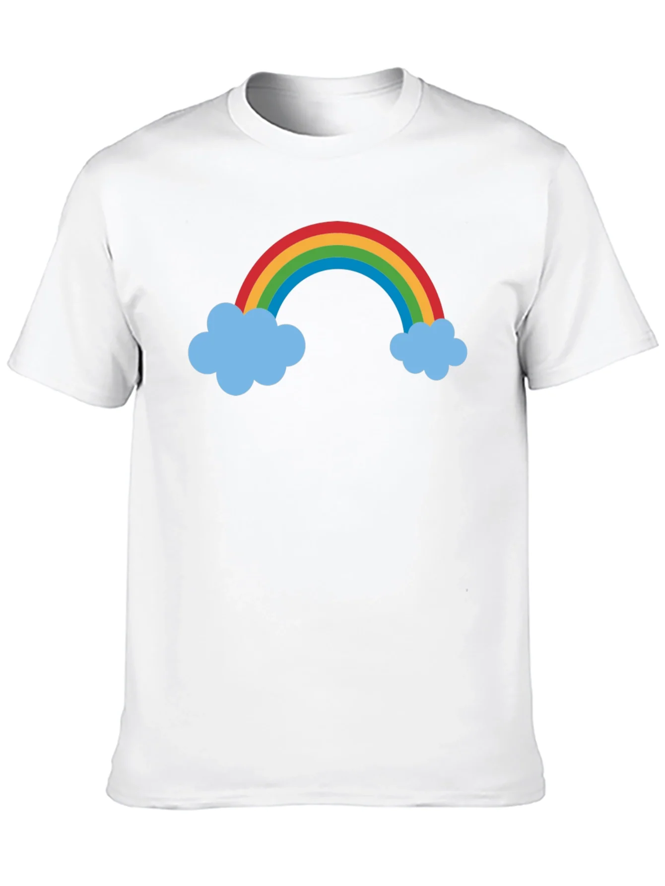 Rainbow Cloud Graphic Black Tee Shirt