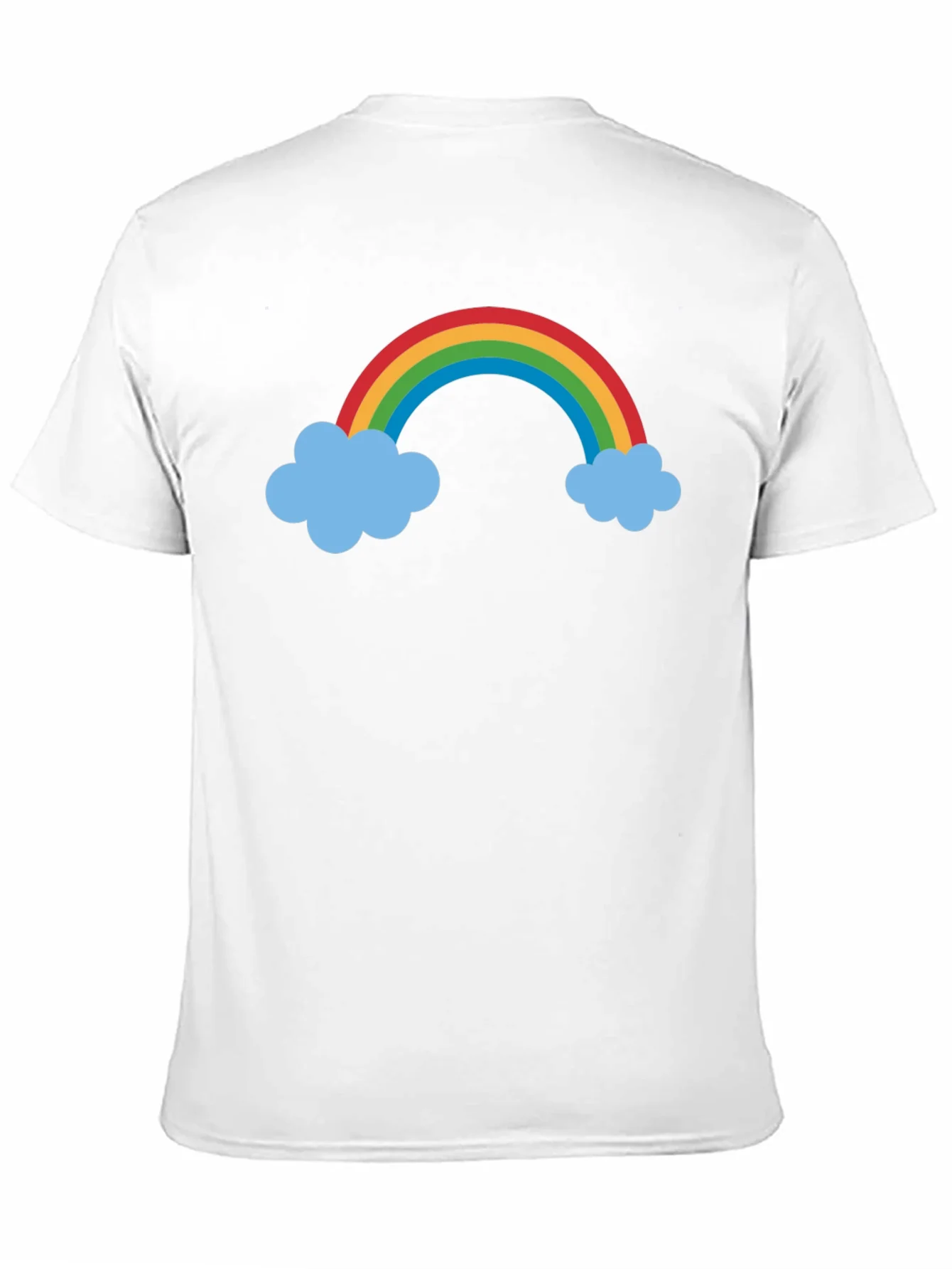 Rainbow Cloud Graphic Black Tee Shirt