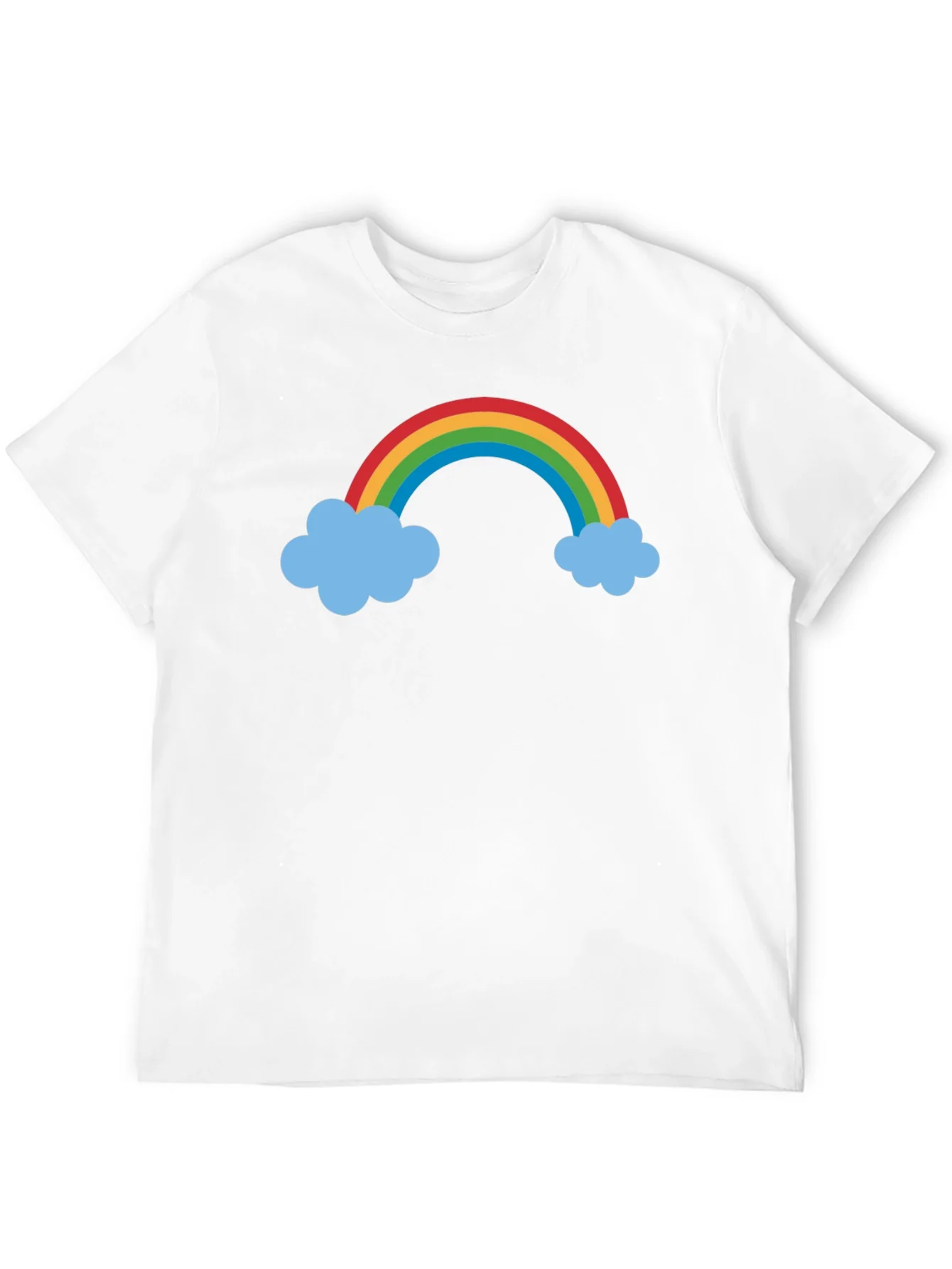 Rainbow Cloud Graphic Black Tee Shirt