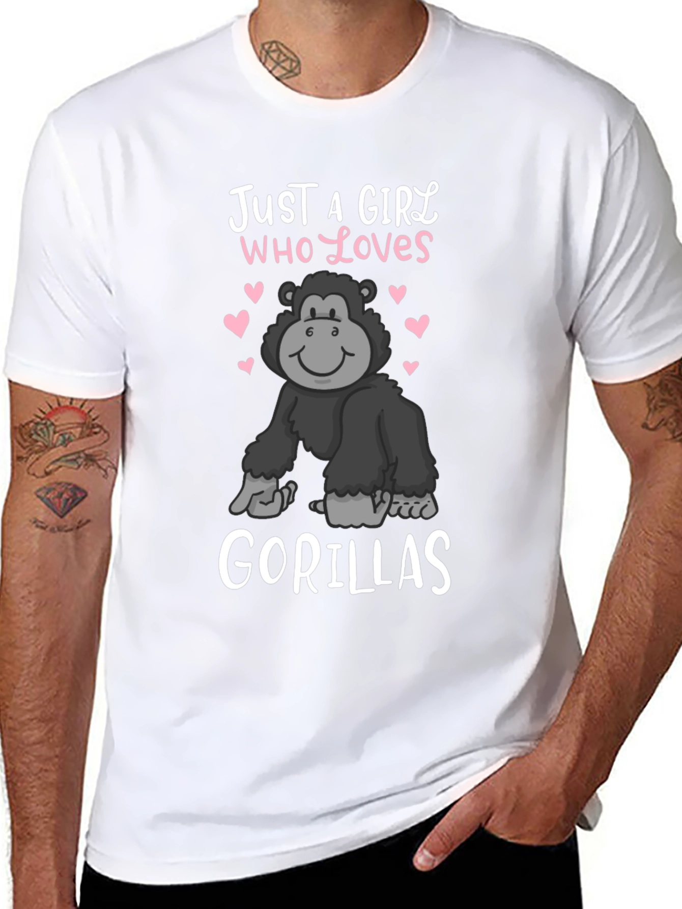 Girl Who Loves Gorillas T-Shirt