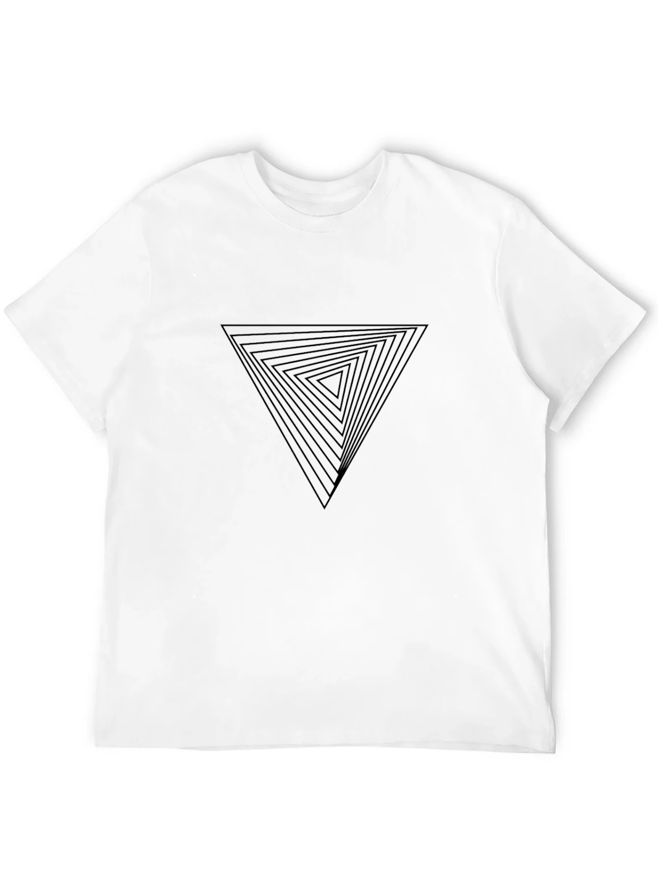 Geometric Triangle Graphic Tee - Modern Design