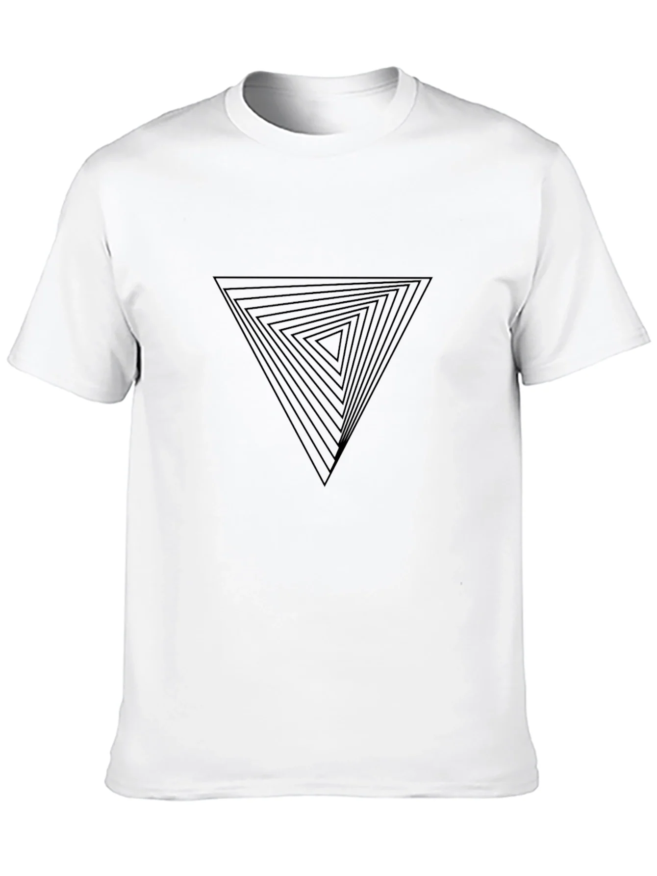 Geometric Triangle Graphic Tee - Modern Design