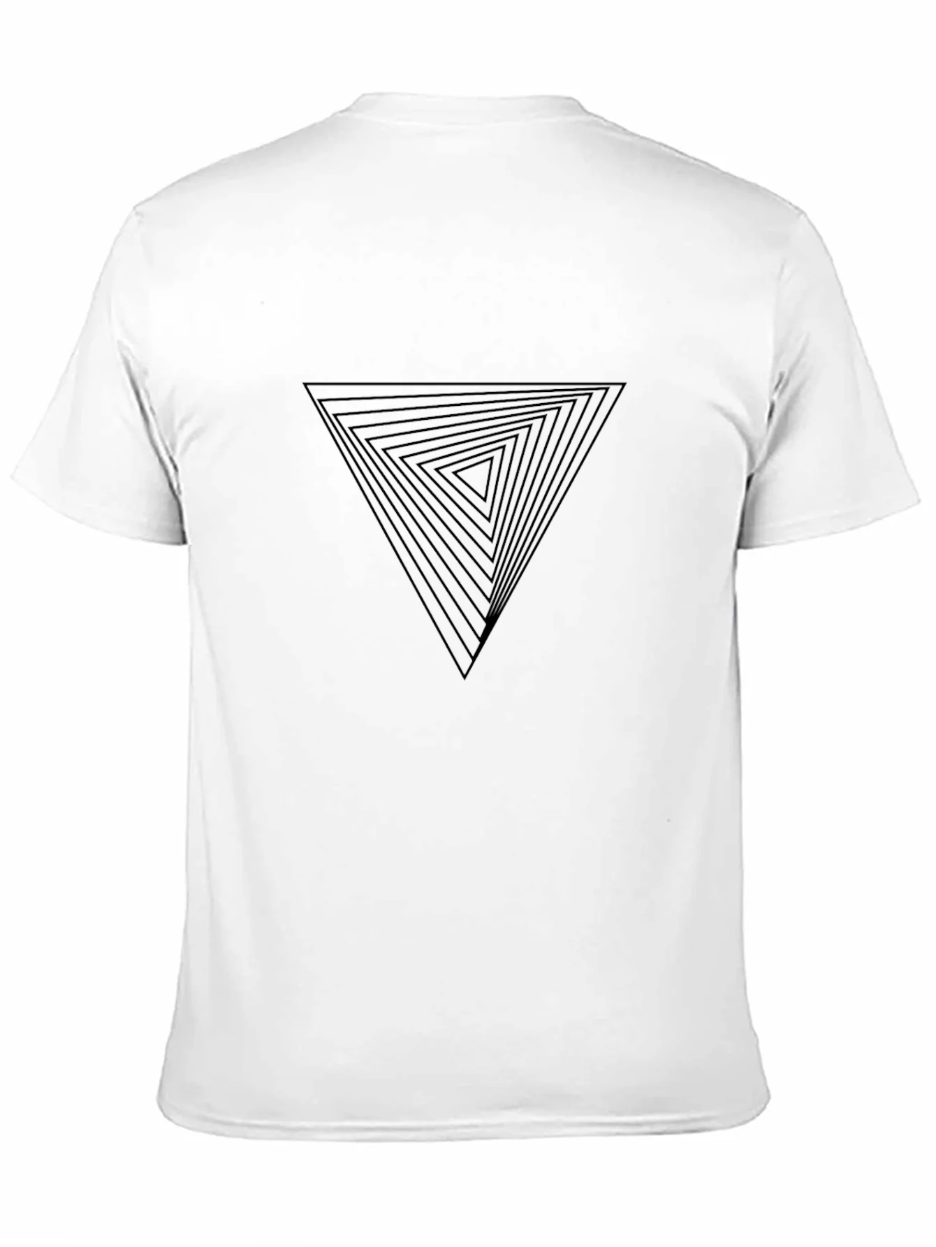 Geometric Triangle Graphic Tee - Modern Design