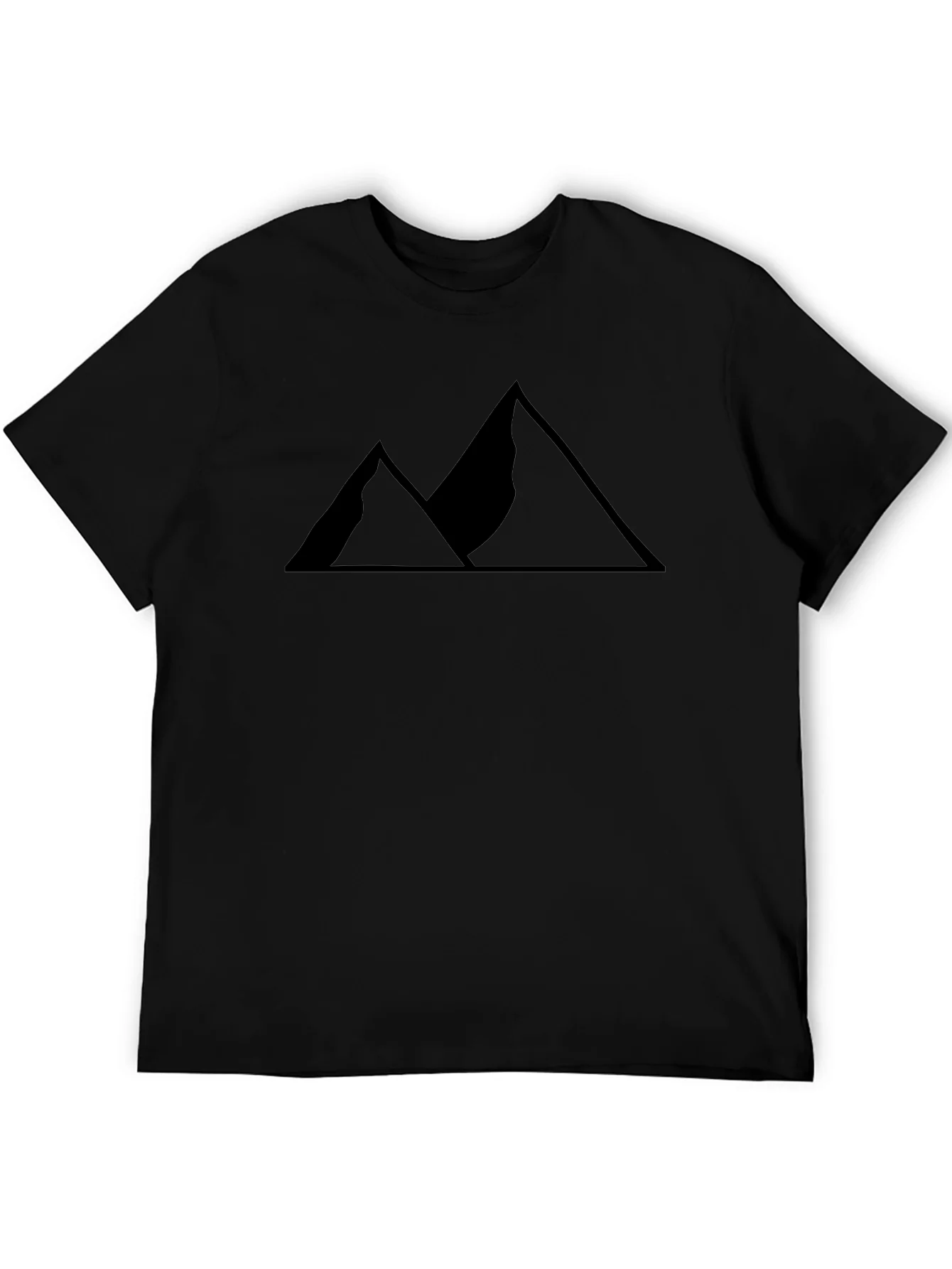 Mens Black Mountain Graphic Tee - Adventure Style