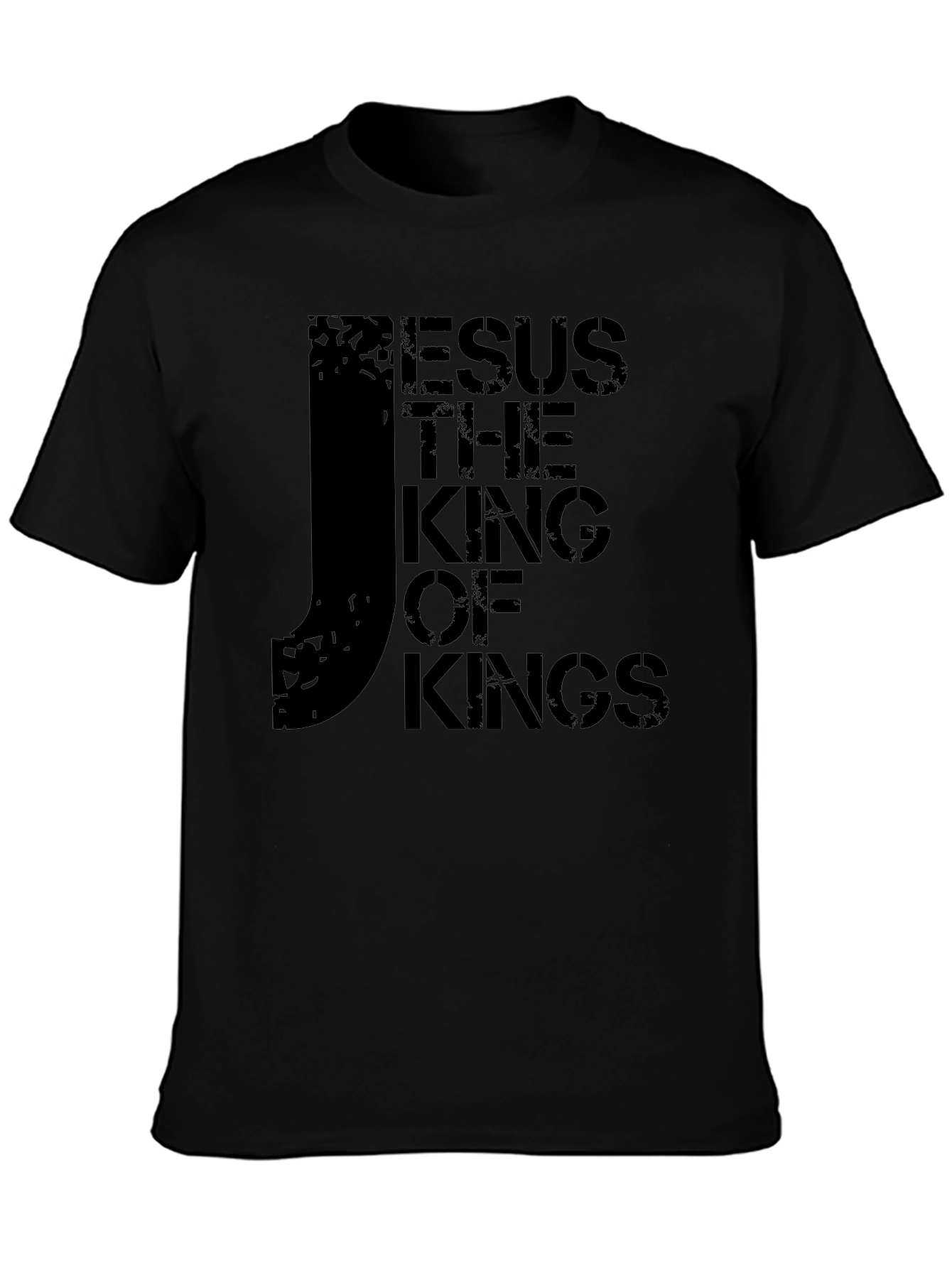 Jesus The King of Kings Black Graphic T-Shirt