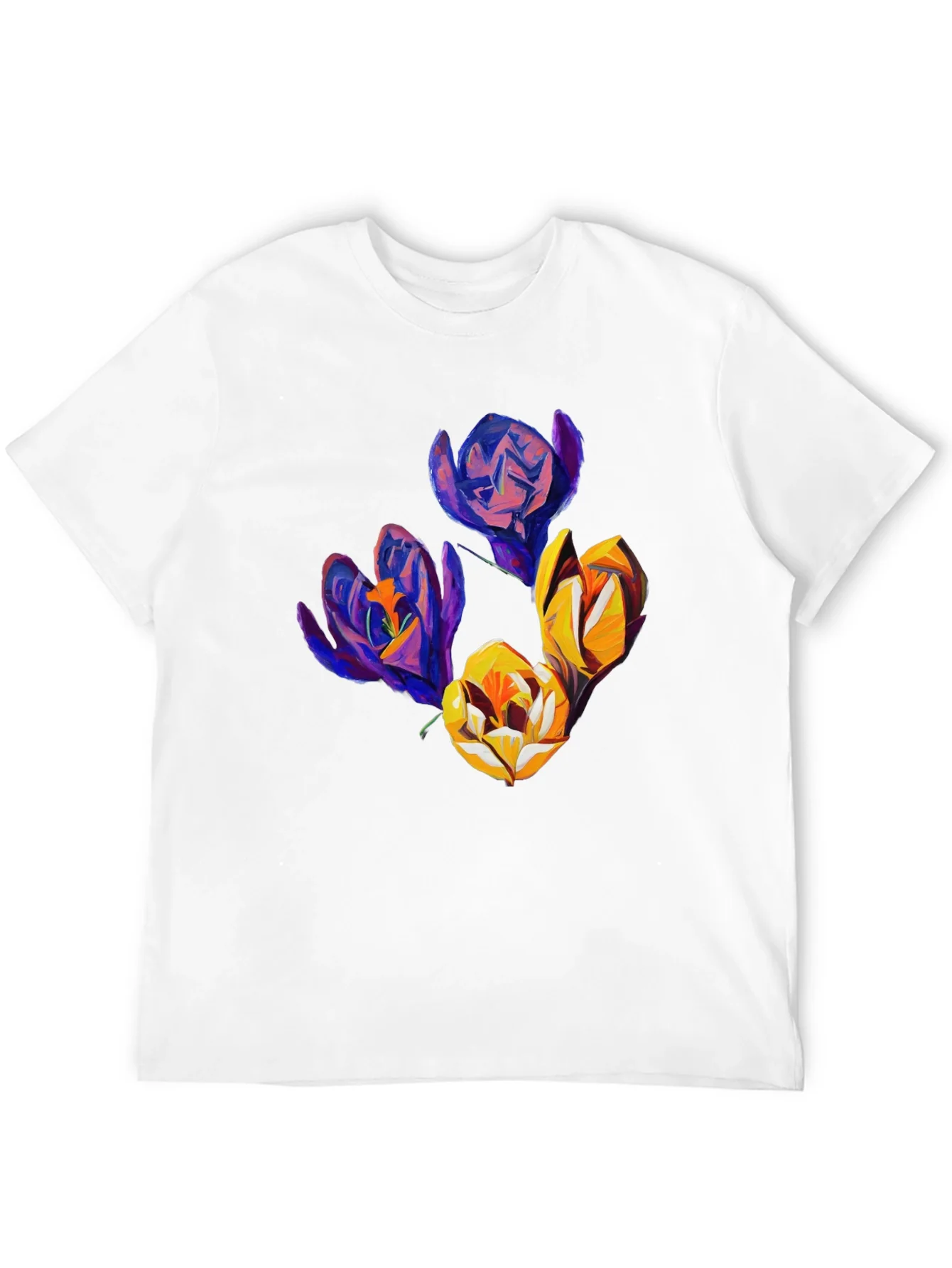 Floral Graphic Print Tee - Black