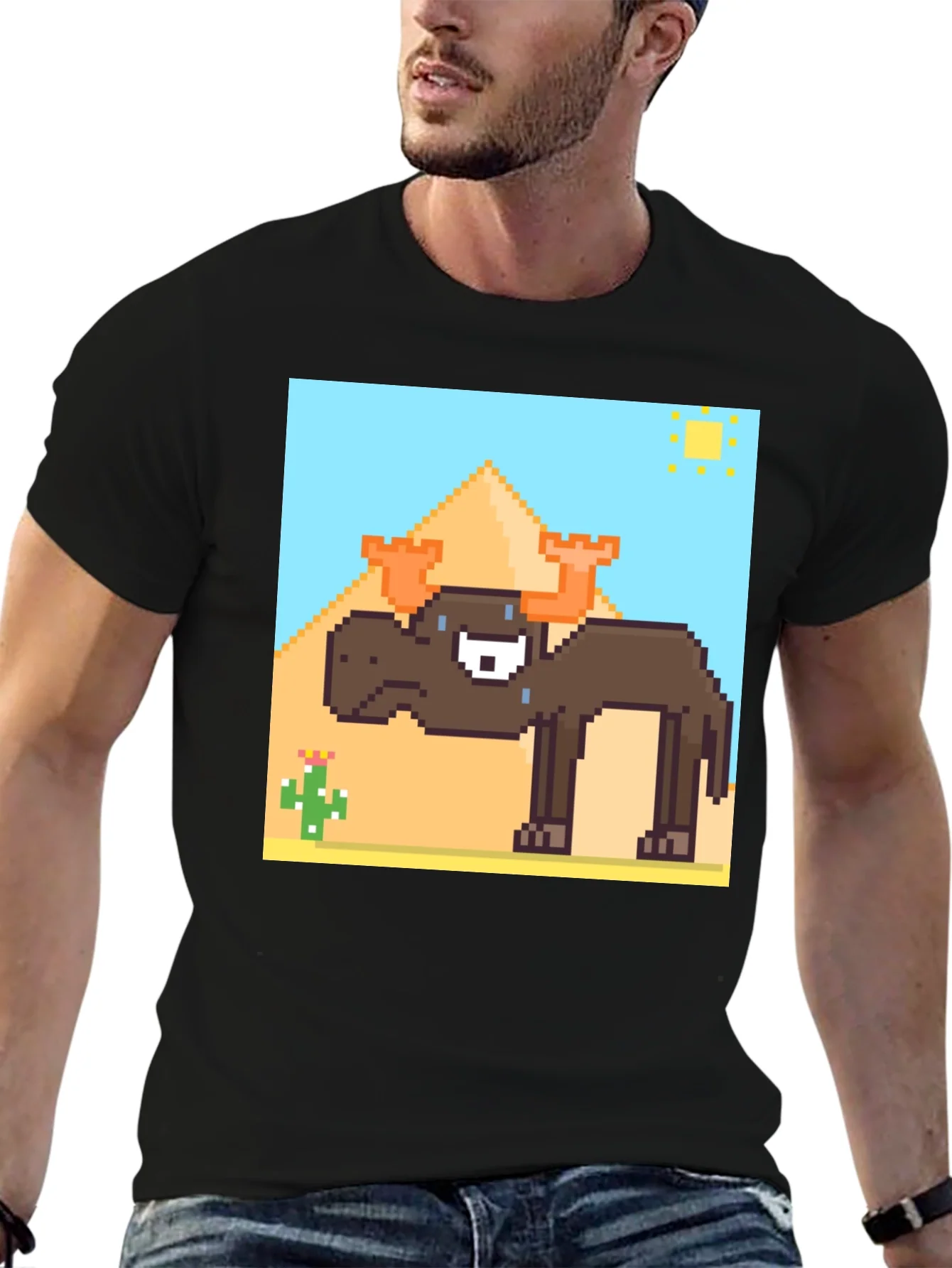 Pixelated Moose Desert Graphic Tee