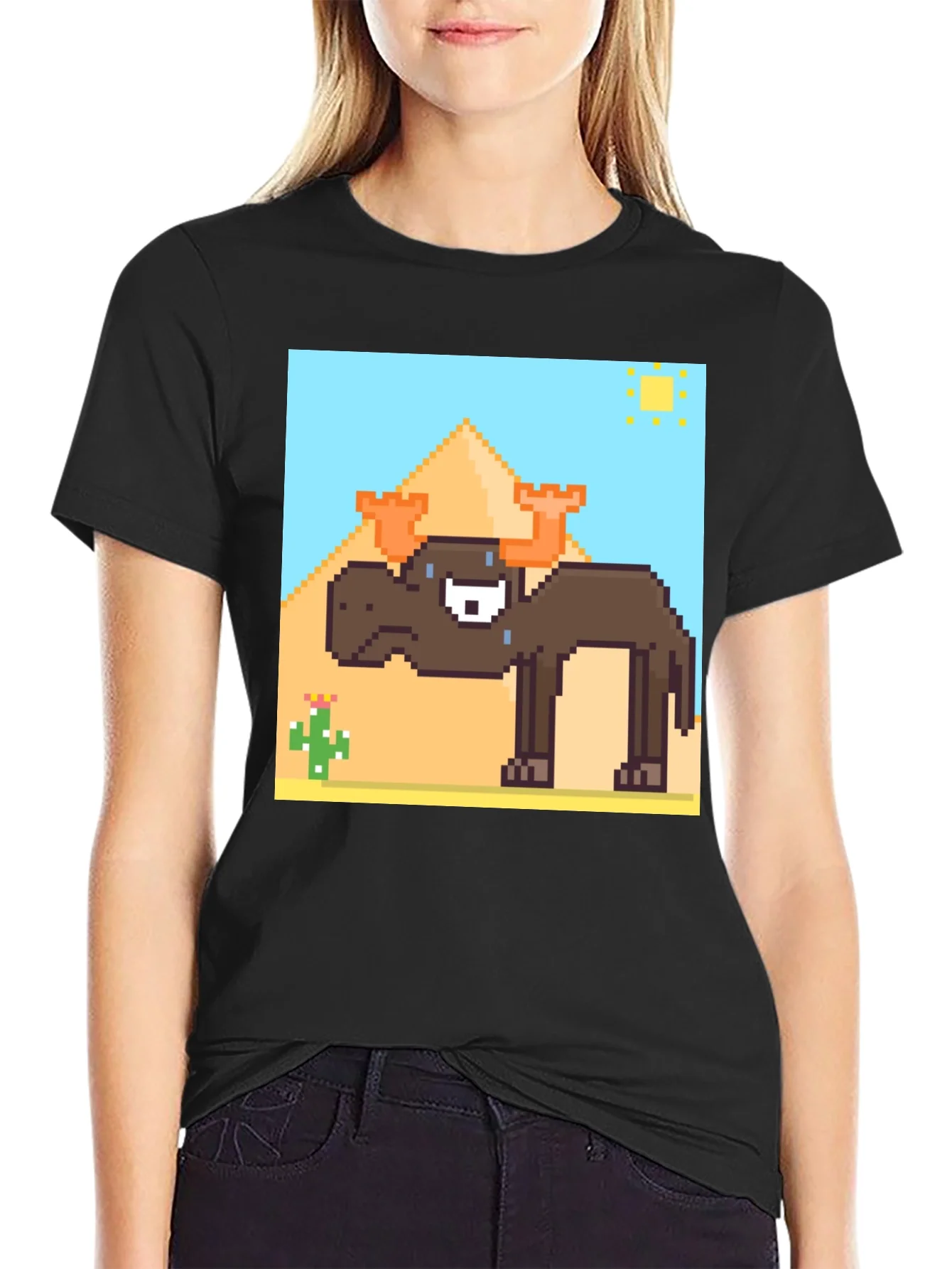 Pixelated Moose Desert Graphic Tee