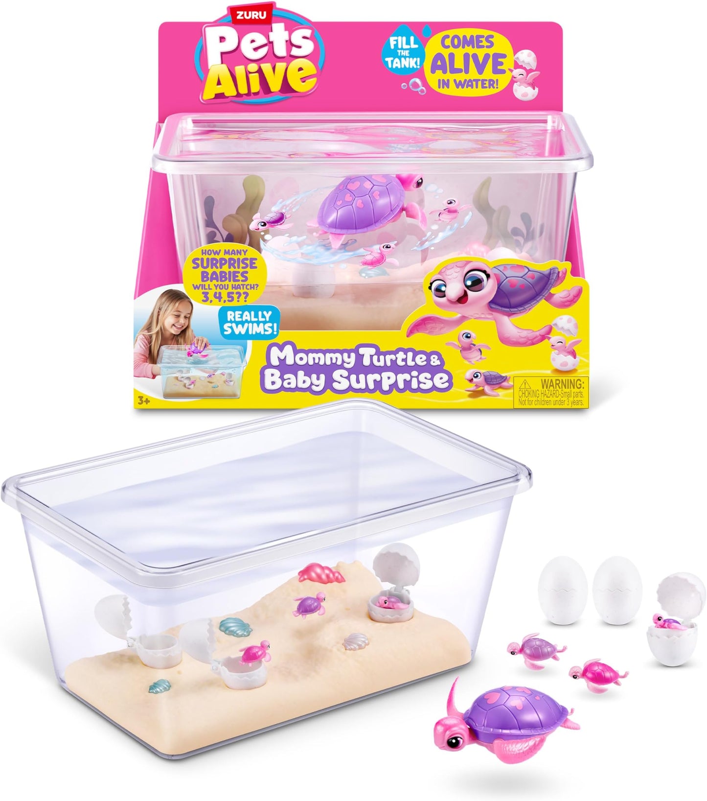 Mama Turtle Surprise by ZURU, Robot Toy Pet Turtle