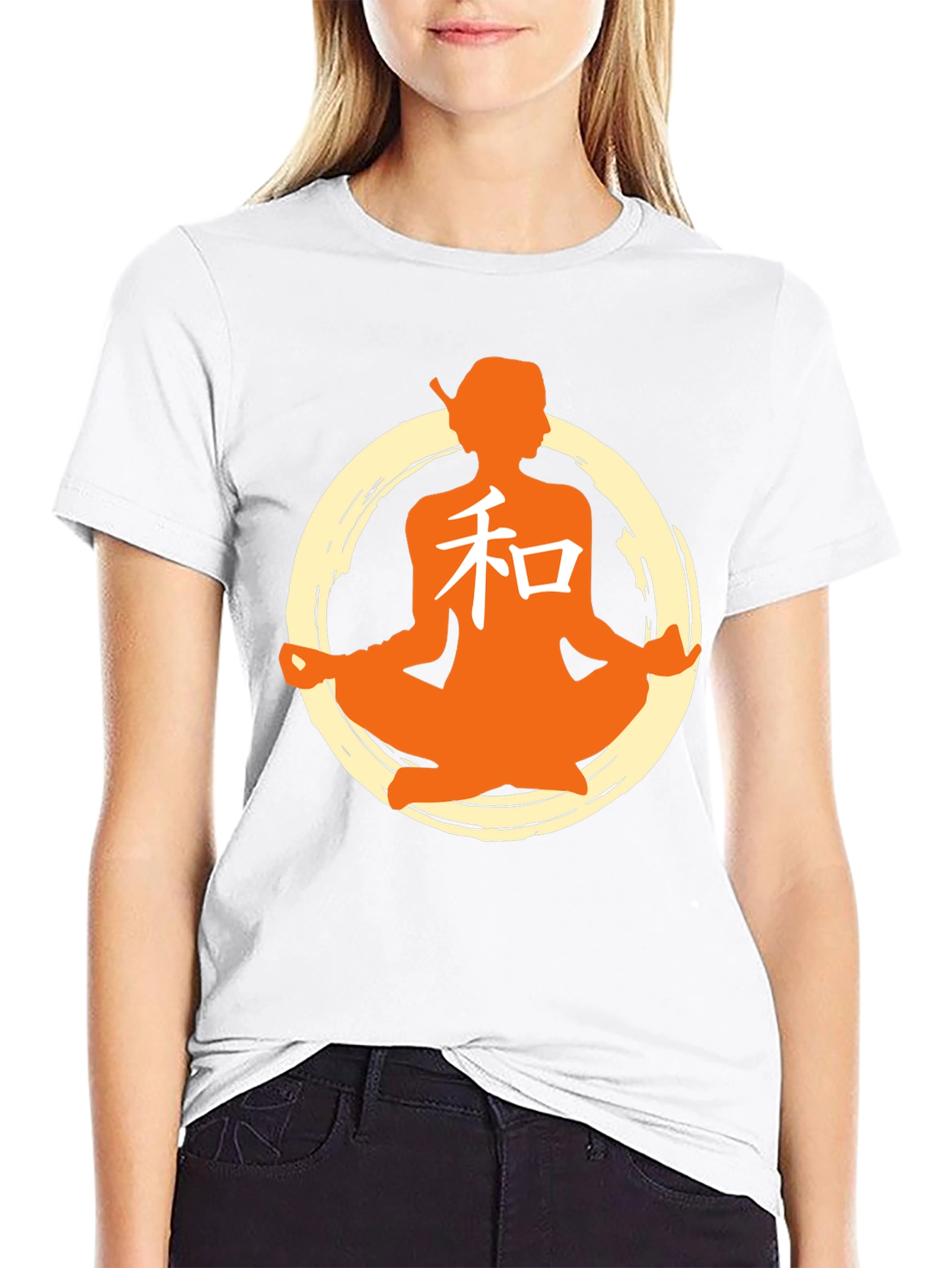 Zen Meditation Graphic T-Shirt - Black