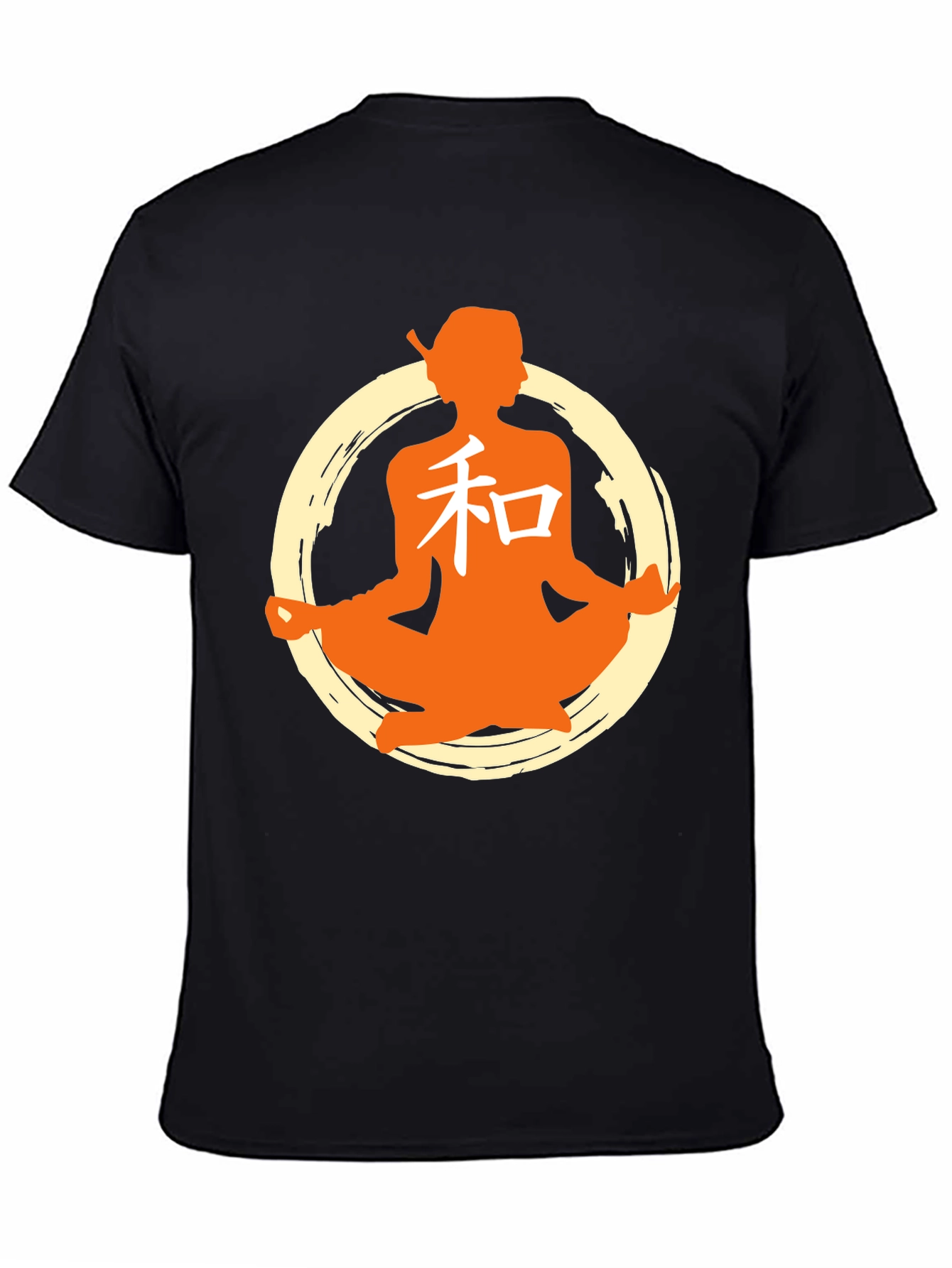 Zen Meditation Graphic T-Shirt - Black